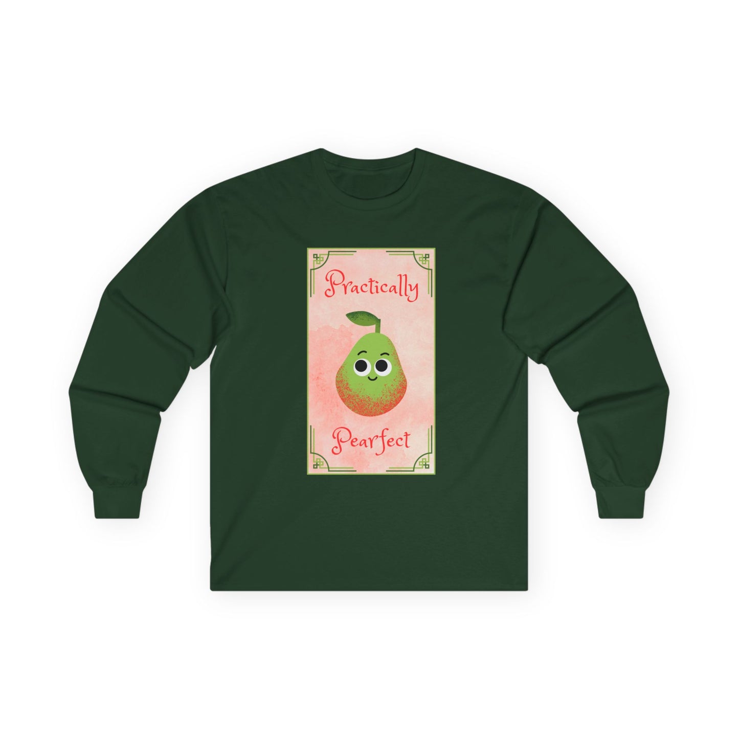 Cute Long Sleeve Tees - Practically Pear-fect Tee for Fruit Lovers, Fall, Gifts, Casual Wear, Summer Fun