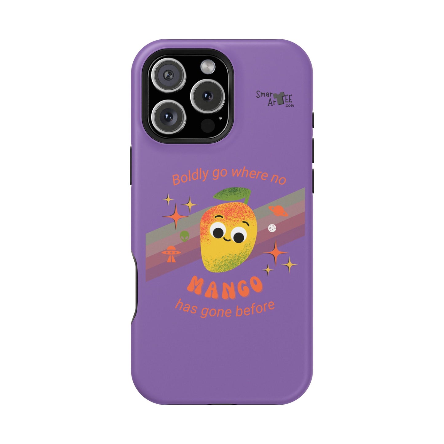 Star Trek Themed Mango Pun Phone Case, Impact-Resistant Case, Quirky Tech Accessory, Cute Phone Cover, Gift for Fruit Lovers