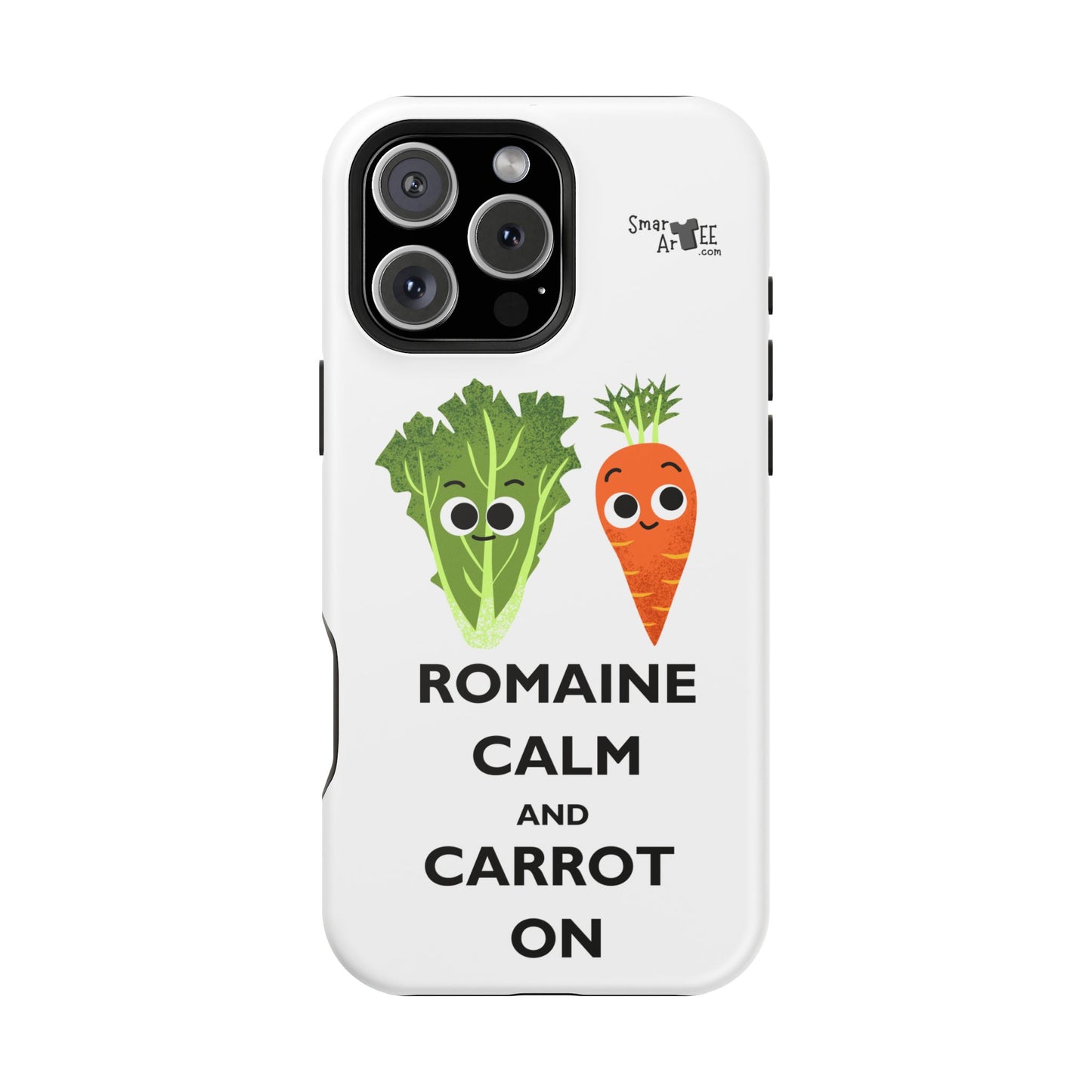 Cute Vegetable Pun Phone Caseca – Romaine Calm and Carrot On, Fun Gift, Kitchen Decor, Quirky, Culinary Passion