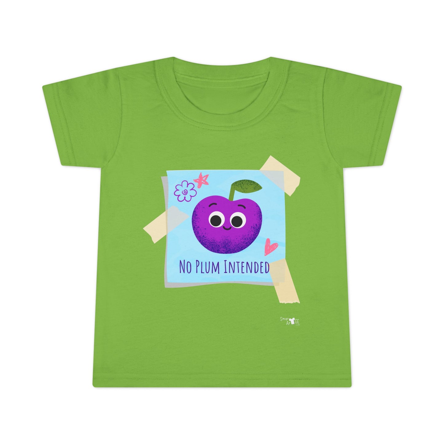 Toddler Shirt with Cute Plum Design - "No Plum Intended" Fun Gift for Kids, Playful Toddler Apparel, Birthday Gift, Summer Style