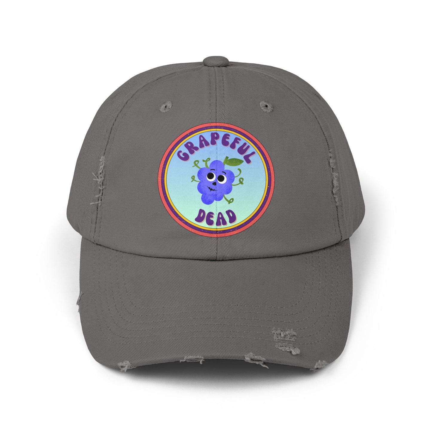 Grateful Dead Distressed Cap, Trendy Unisex Baseball Hats, Vintage Style Cap, Music Festival Accessory, Gift for Dead Heads, Summer Essentials