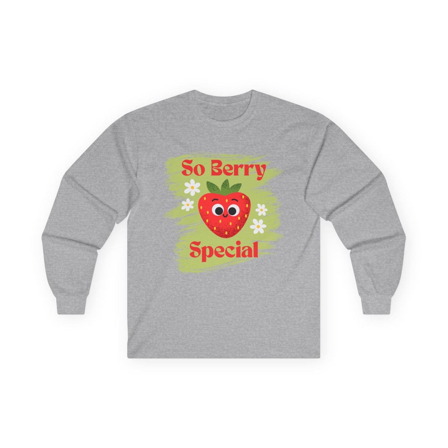 So Berry Special Long Sleeve Tees | Cute Strawberry Graphic Tee, Unisex Family Apparel, Summer, Gift for Friends, Love and Friendship