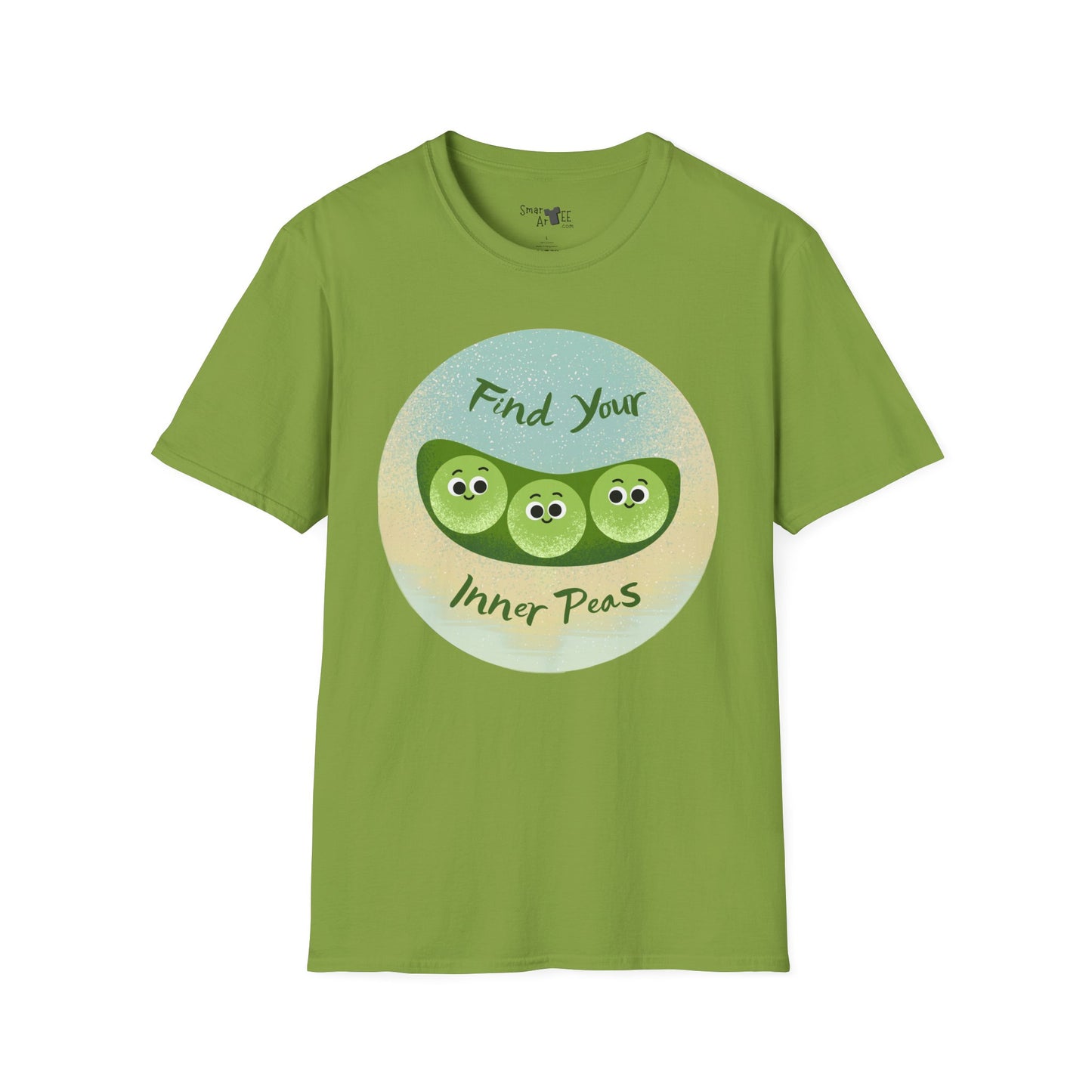 Find Your Inner Peas Unisex Softstyle T-Shirt, Fun Tee, Gift for Veggie Lovers, Cute Casual Wear, Plant-Based Humor Shirt