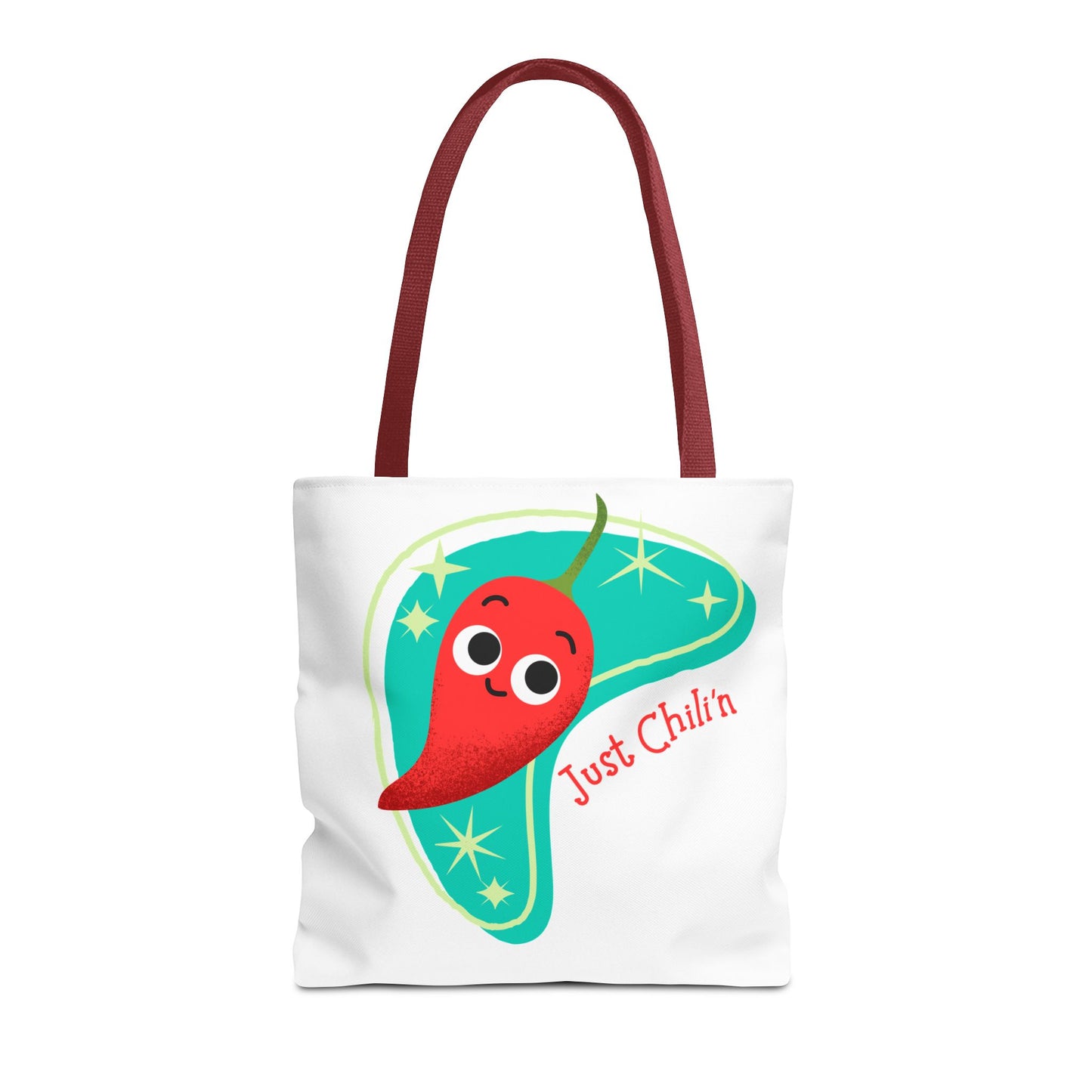 Cute Chili Pepper Tote Bag - Just Chillin', Reusable Grocery Bag, Beach Tote, Gift for Veggie Lovers, Summer Vibes