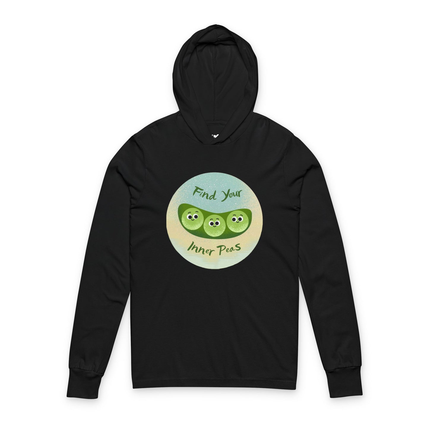 Whimsical Inner Peace Hooded Long Sleeve Shirt - Perfect for Relaxation, Yoga, Meditation, Gifts for Friends, or Casual Outfits