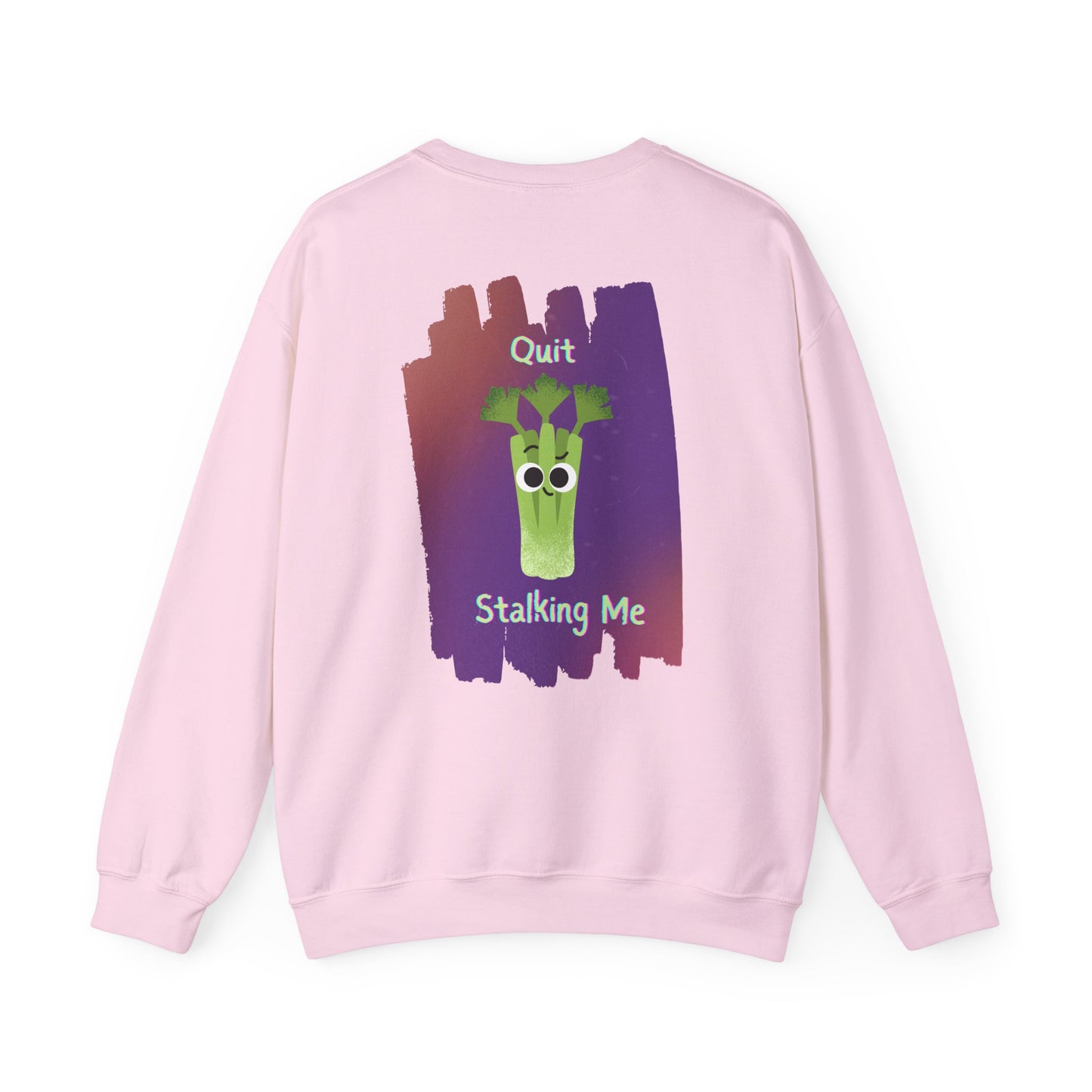 Funny Celery Stalk Pun Sweatshirt, Large Graphic on Back, Cute Celery Graphic on Front, Unisex Crewneck, Funny Sweatshirt, Casual Wear