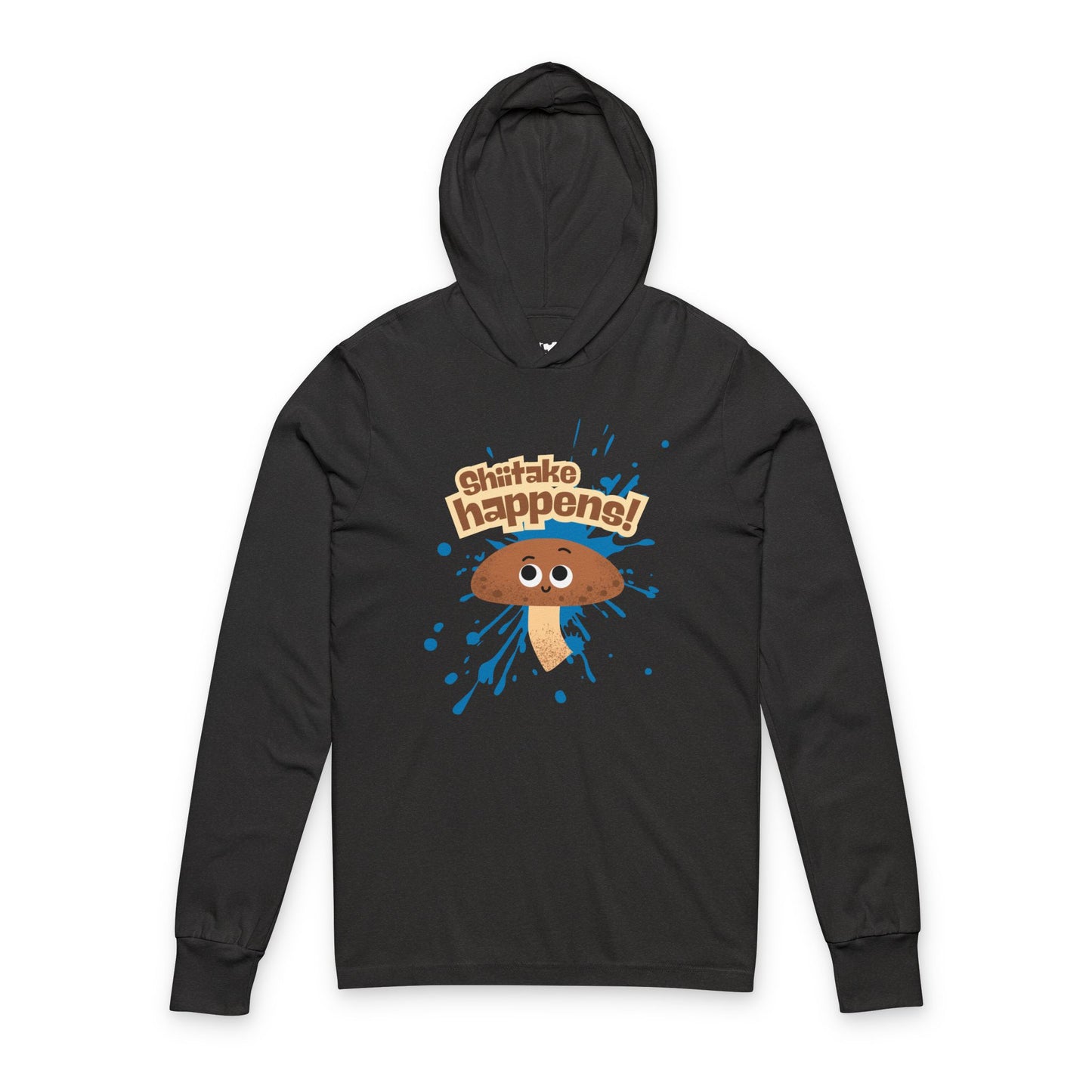Funny Unisex Hooded Long Sleeve Shirt, Funny Mushroom Puns, Cute Gift for All Ages, Casual Wear, Birthday Surprise, Unique Hooded Top