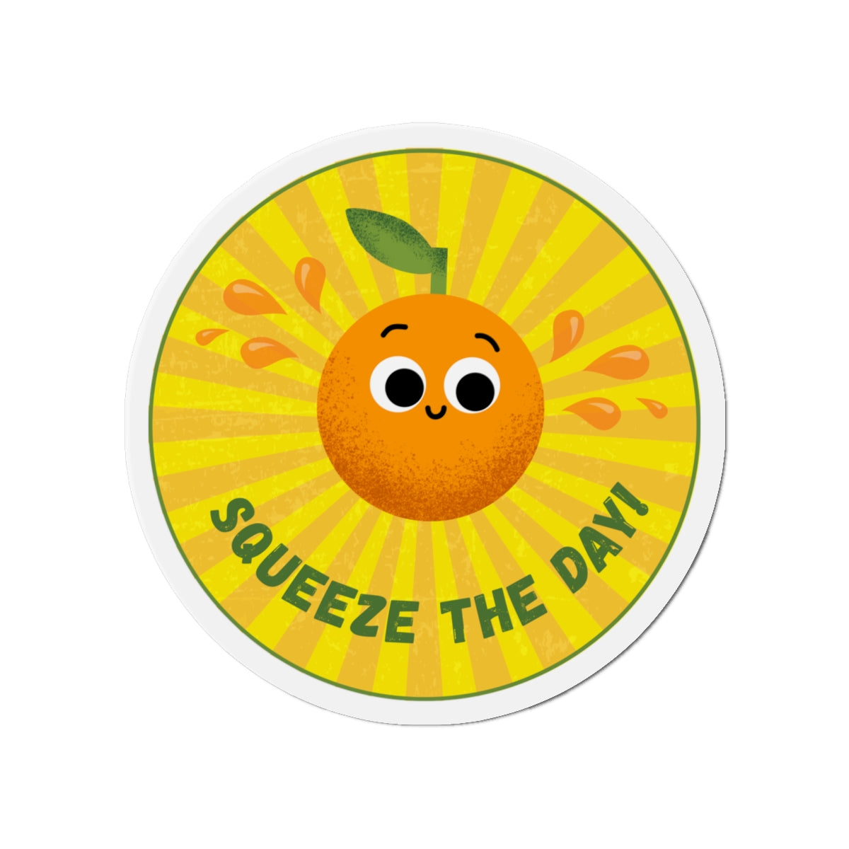 Cheerful Die-Cut Magnets - Squeeze the Day! Fun Kitchen Decor, Gifts for Citrus Lovers, Motivation Tiles, Cute Refrigerator Art