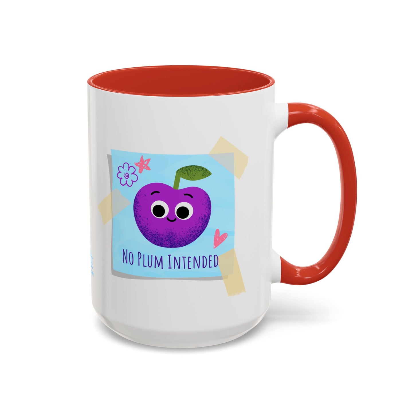 Playful Plum Coffee Mug, Cute Gift for Teachers, Friends, Humor Mug, Fun Kitchen Decor, Unique Cup for Any Occasion