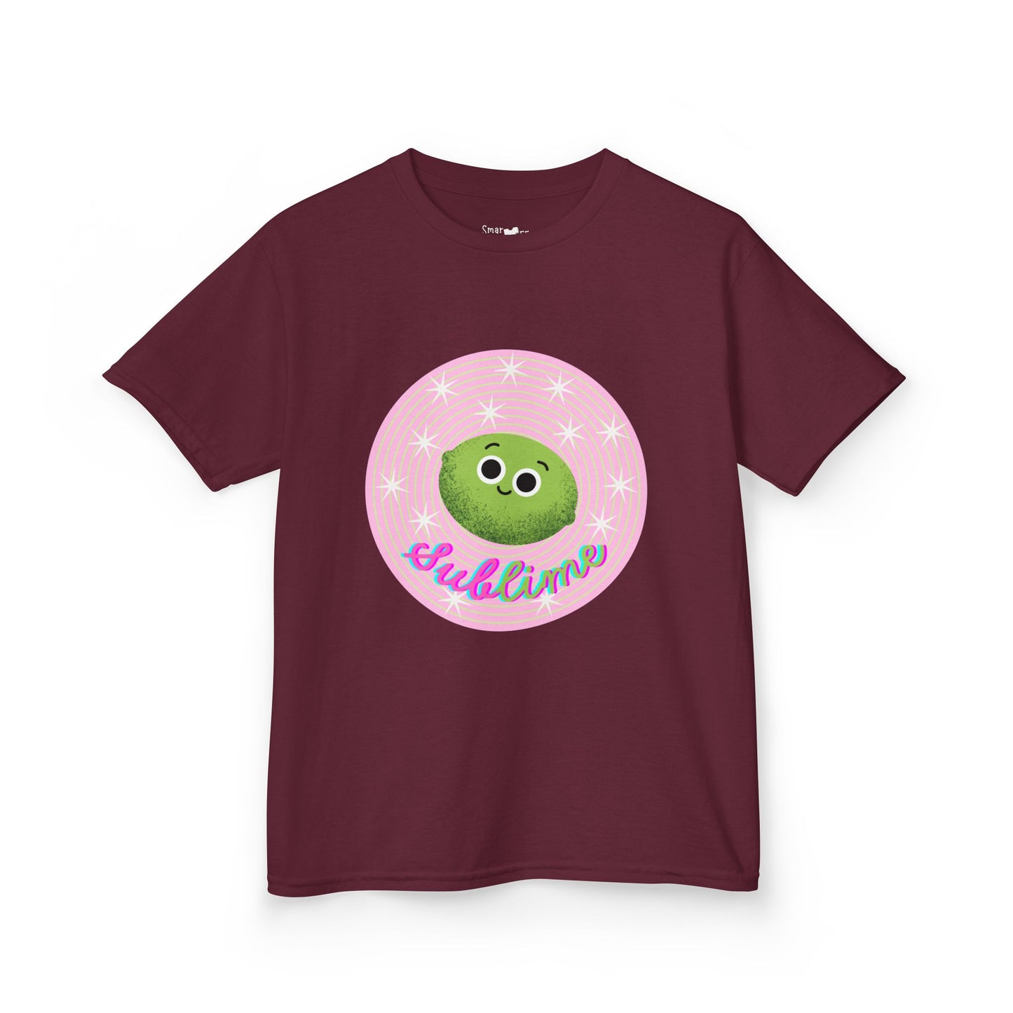 Kids Sublime Tee with Cute Lime Character, Fun Kids Shirt, Gift for Birthdays, Playdates, Summer Outfits, Cute Apparel