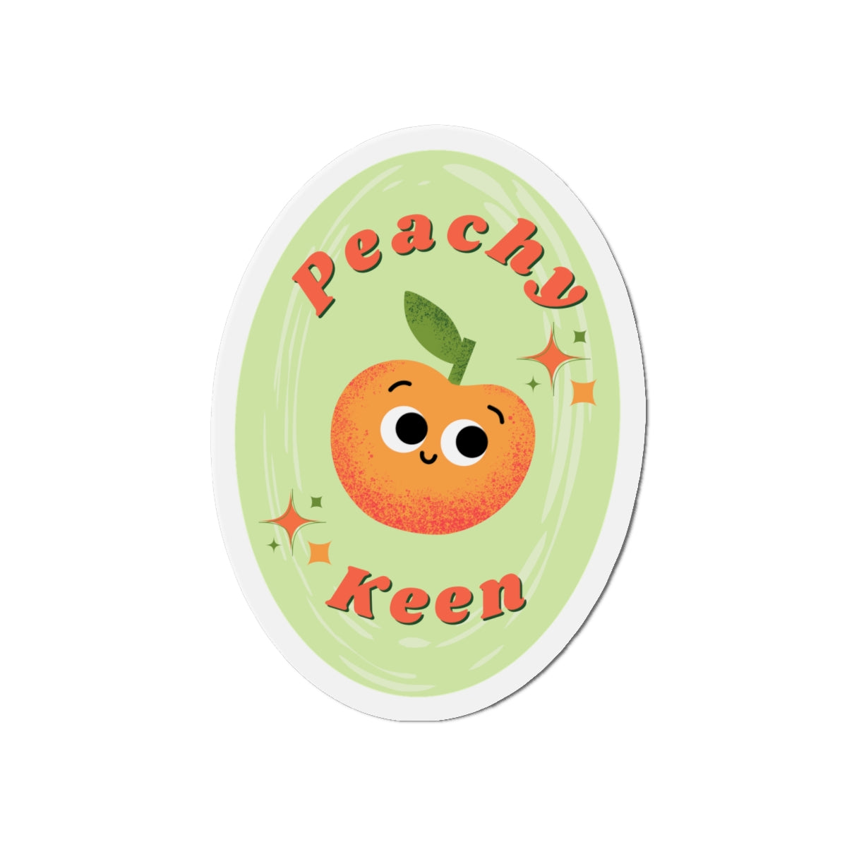 Peachy Keen Die-Cut Magnets – Cute Fruit Decorative Magnets for Home, Kitchen, Gifts, Refrigerator, Stickers