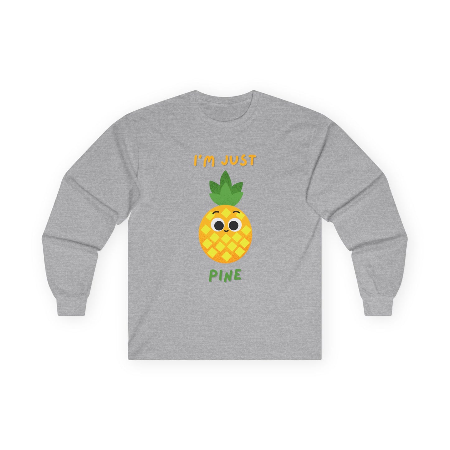 Cute Pineapple Long Sleeve Tees, Funny Shirt, Summer Fashion, Gift for Fruit Lovers, Tropical Vibes, Unisex Apparel