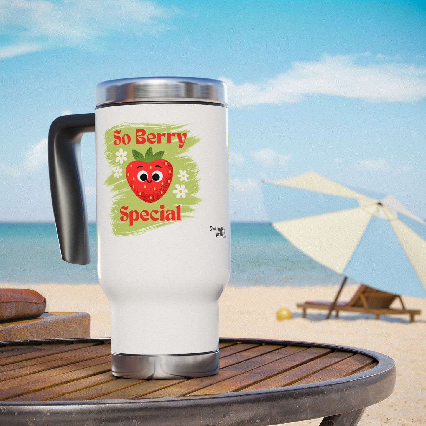 Stainless Steel Travel Mug, So Berry Special Travel Mug, Cute Drinkware, Gift for Berry Lovers, Kitchen Essential, Fun Travel Cup