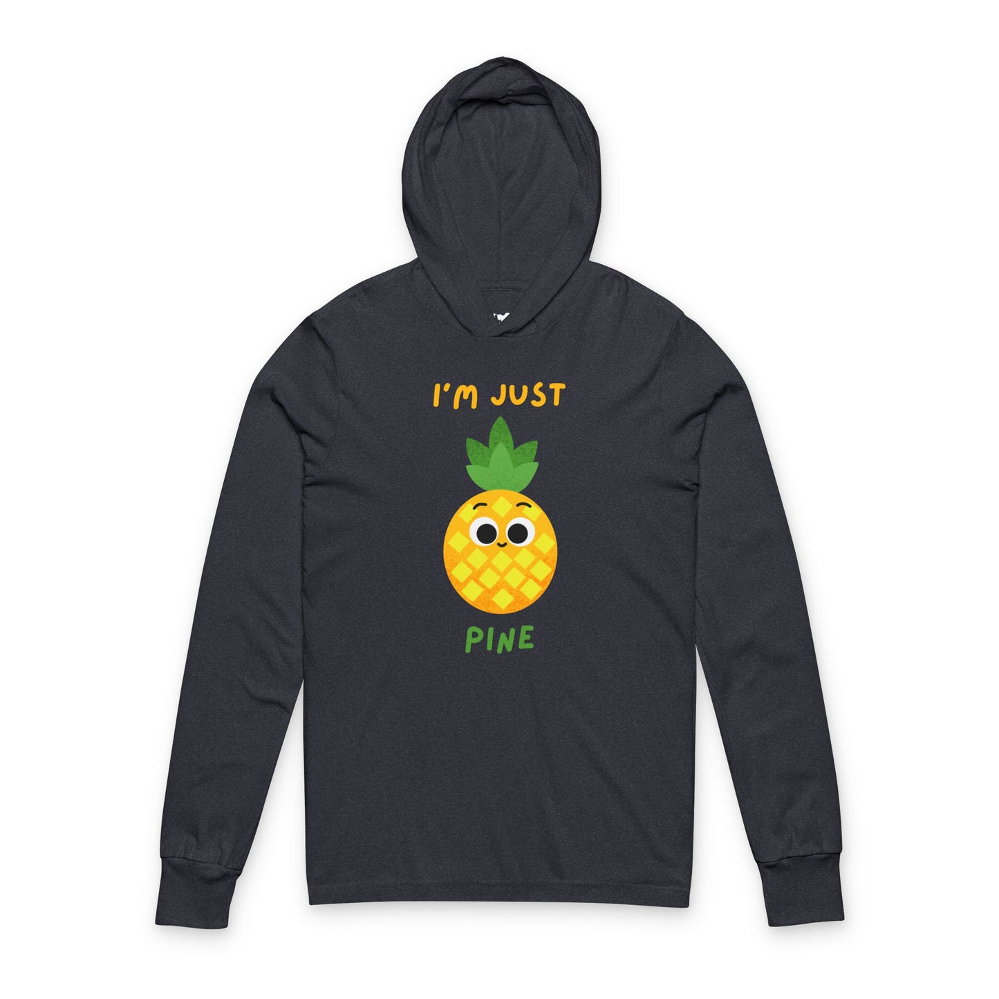 Pineapple Print Hooded Long Sleeve Shirt, Fun Unisex Pullover, Cute Tropical Apparel, Summer Beachwear, Gift for Fun Lovers