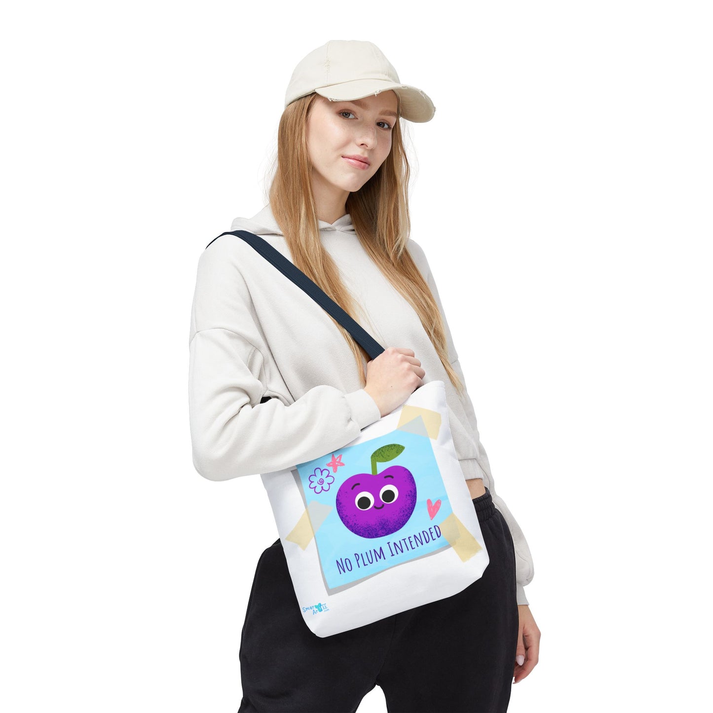 Cute 'No Plum Intended' Tote Bag | Perfect for Groceries, Beach Days, Shopping, Gifts, & Everyday Use