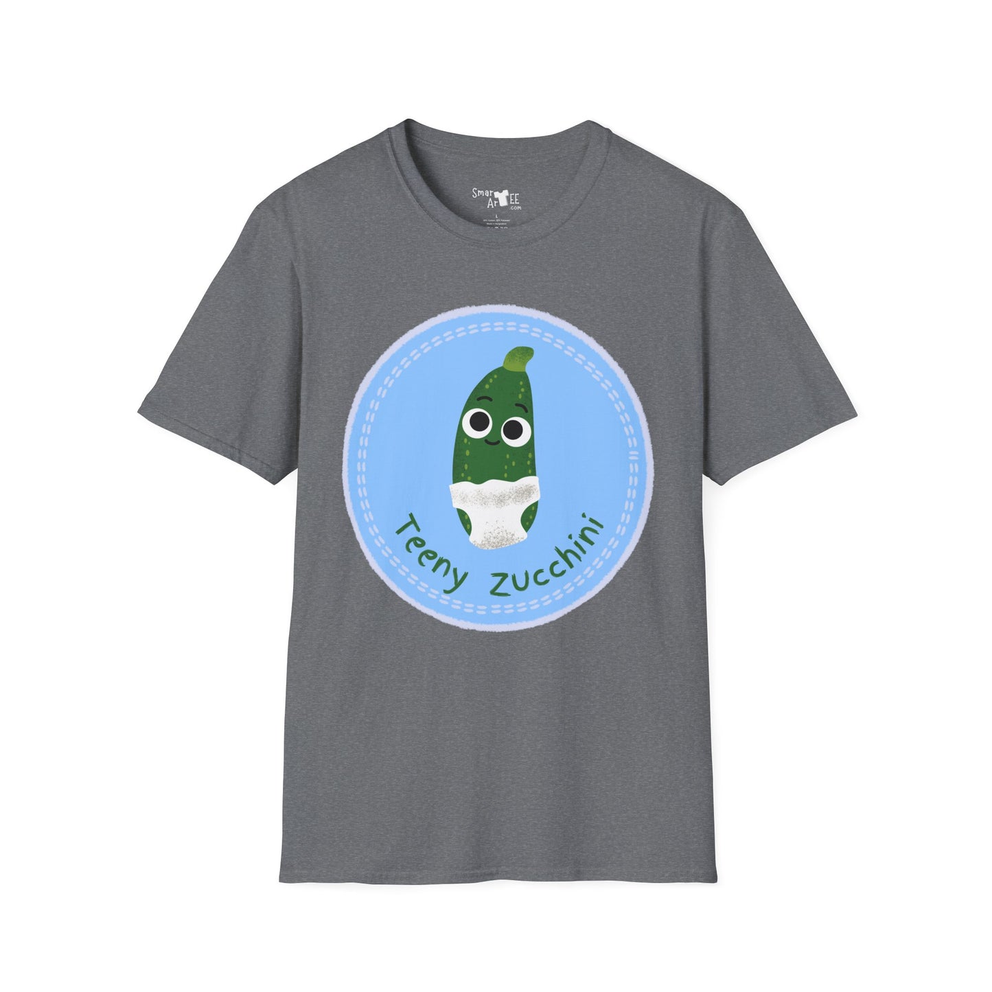 Cute Teeny Zucchini Unisex T-Shirt, Whimsical Veggie Pun Tee, Funny Gift for Foodies, Kitchen Apparel, Unique Gardening Shirt