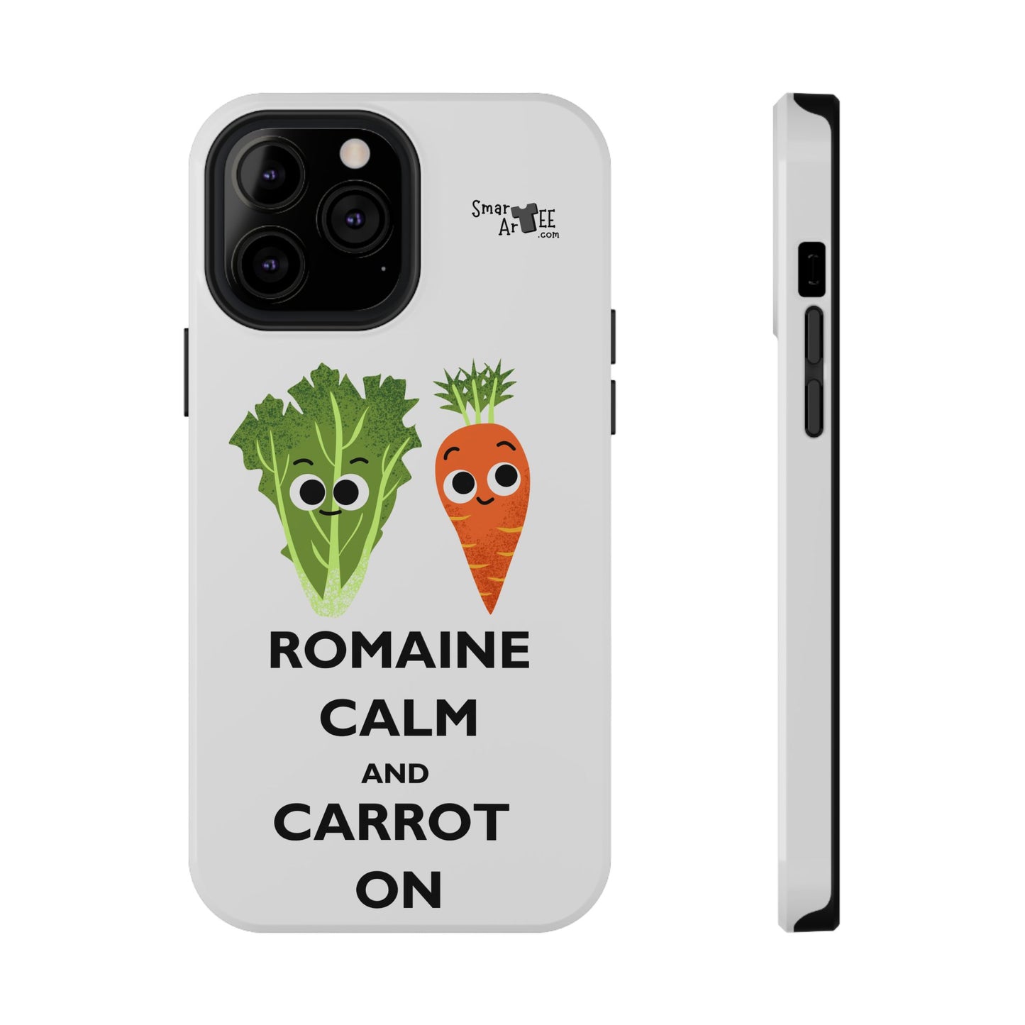 Cute Vegetable Pun Phone Caseca – Romaine Calm and Carrot On, Fun Gift, Kitchen Decor, Quirky, Culinary Passion