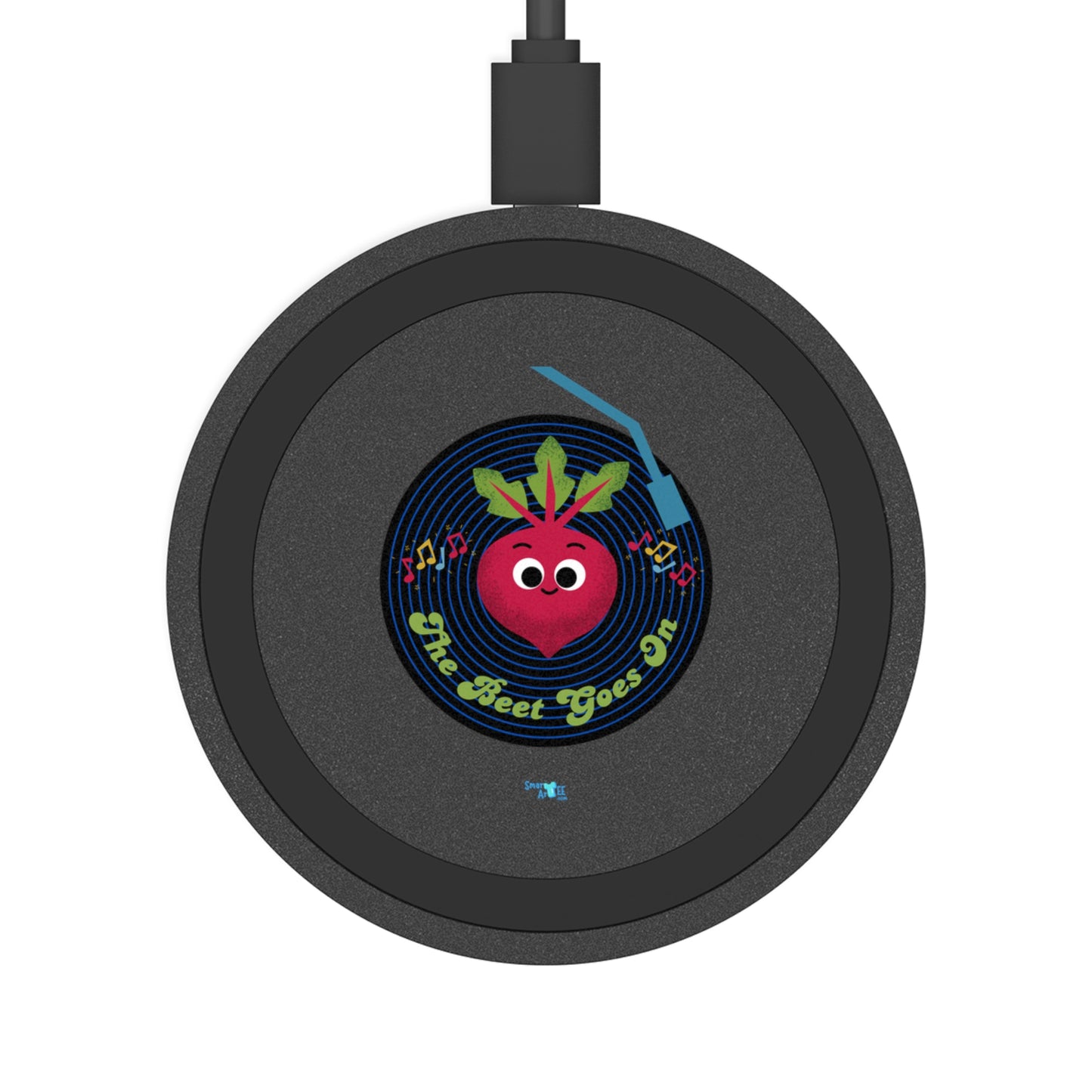 Quake Wireless Charging Pad - Musical Beet Inspired Design, Bundle With Air Pod Case, Unique Tech Gift, Eco-Friendly Charging