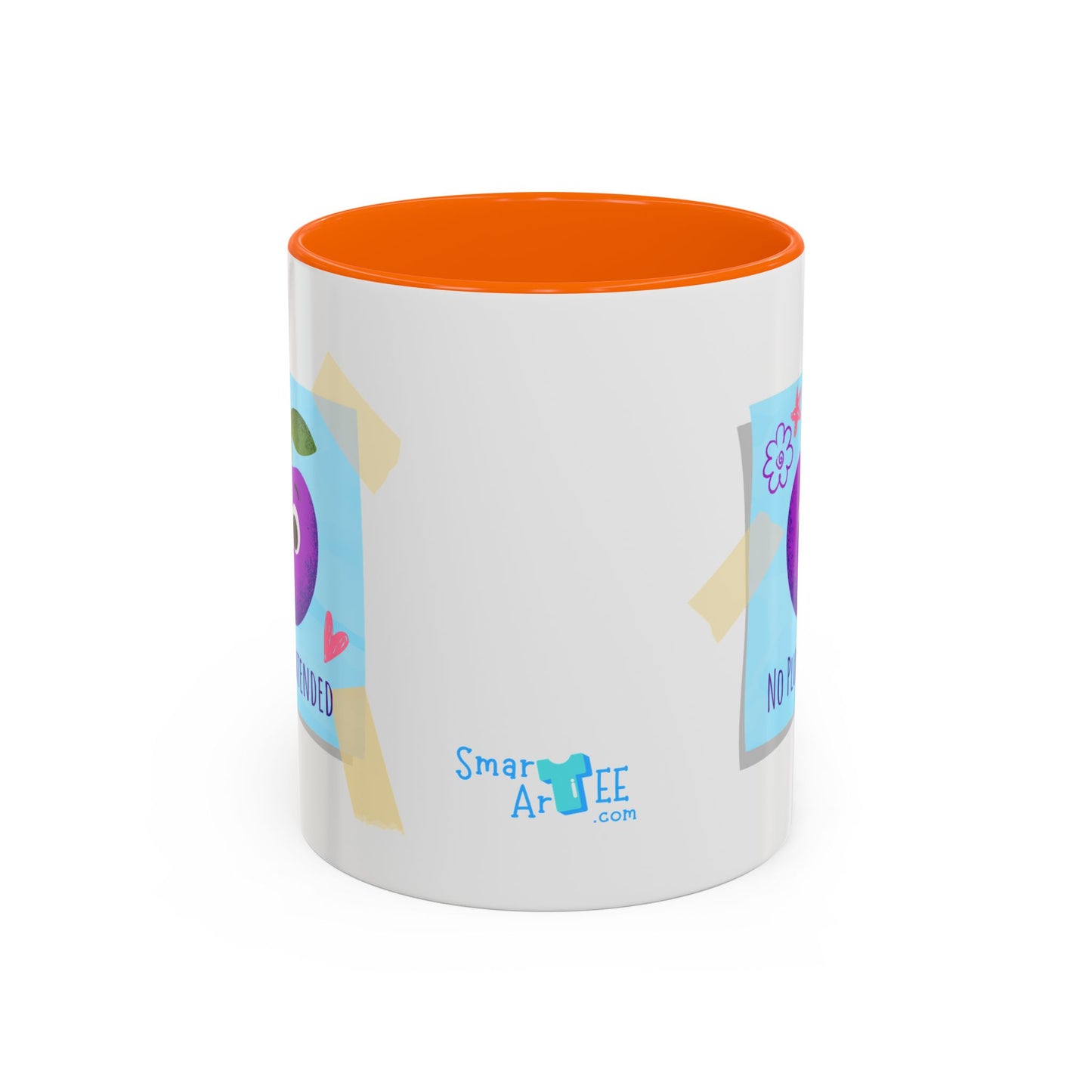 Playful Plum Coffee Mug, Cute Gift for Teachers, Friends, Humor Mug, Fun Kitchen Decor, Unique Cup for Any Occasion