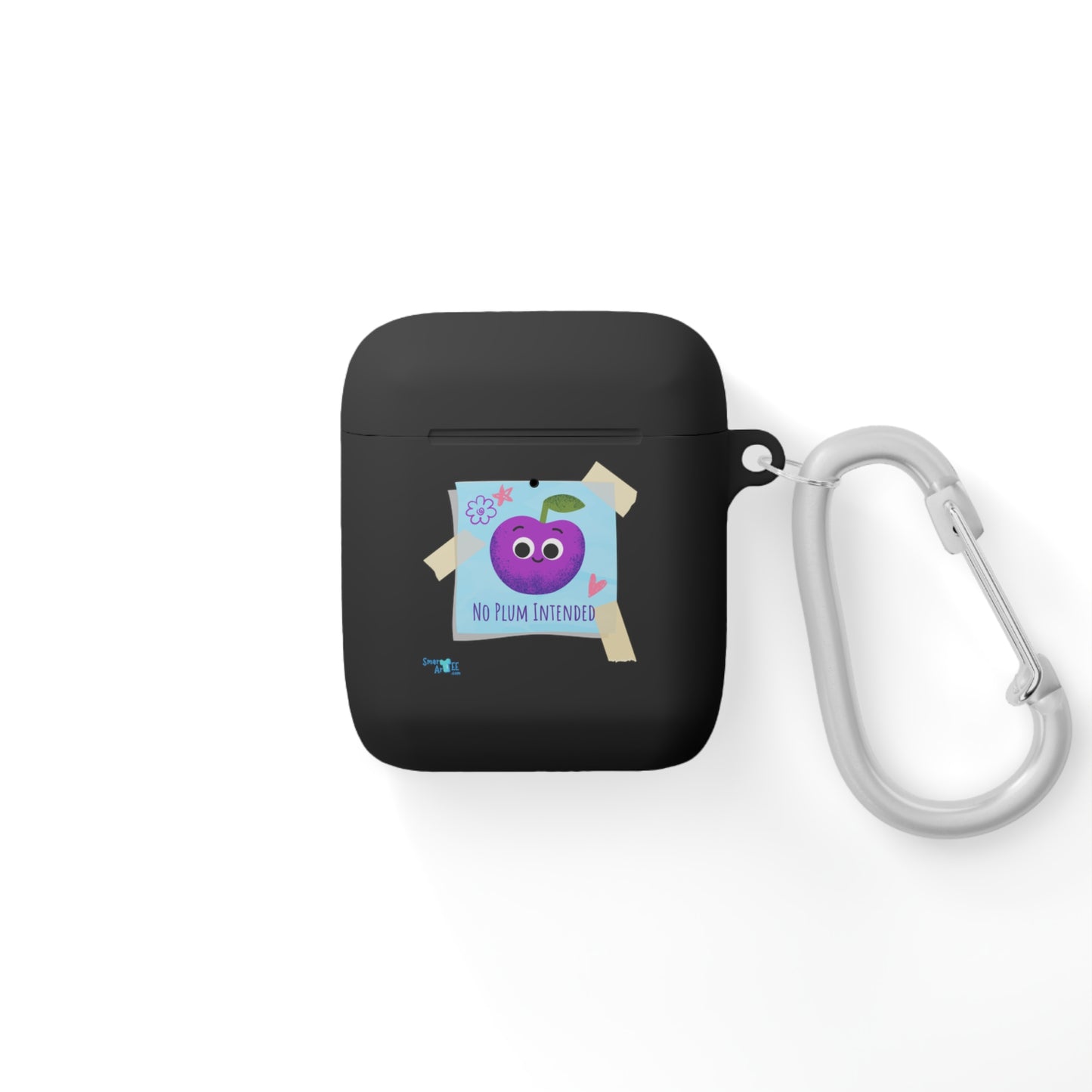Cute AirPods Case Cover, Fun Cartoon Plum Pun Design, Gift for Apple Lovers, Trendy Tech Accessory, Perfect for Birthdays