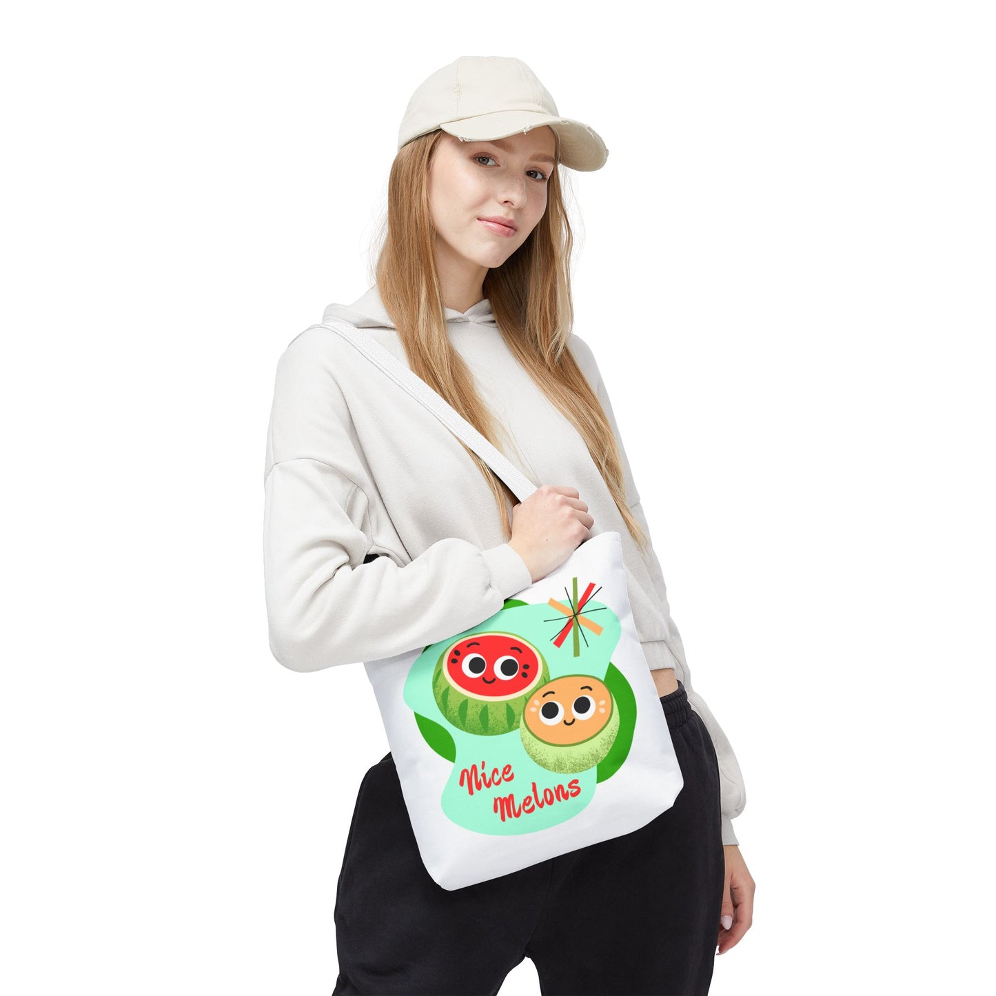 Cute Fruit Tote Bag, Nice Melons Design, Summer Essentials, Grocery Shopping, Beach Day, Gift for Fruit Lovers