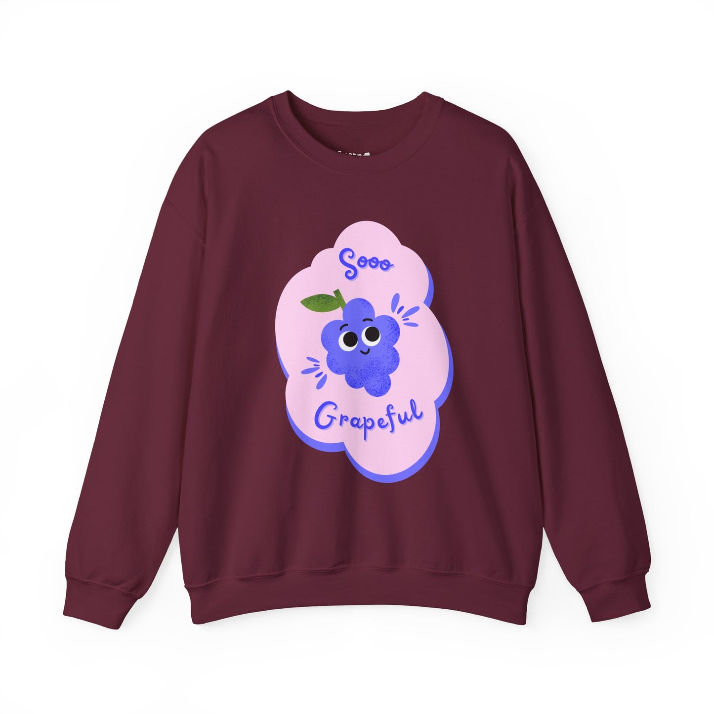 Sooo Grapeful Crewneck Sweatshirt - Cozy Unisex Top, Perfect for Gift Giving, Casual Wear, Fall Fashion, and Everyday Comfort