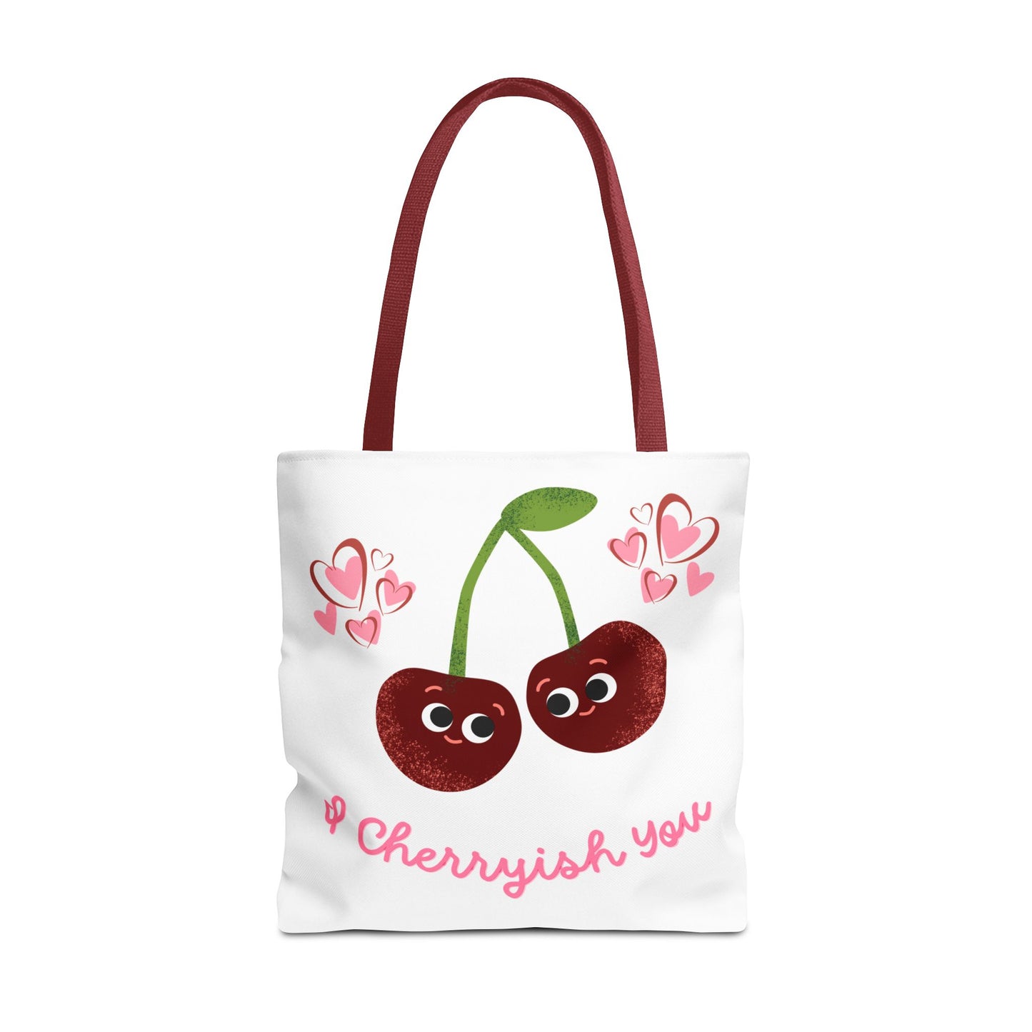 Cherryish You Tote Bag - Cute Cherry Design, Eco-Friendly Shopping Bag, Fun Gift for Friends, Valentine's Day, Summer Vibes