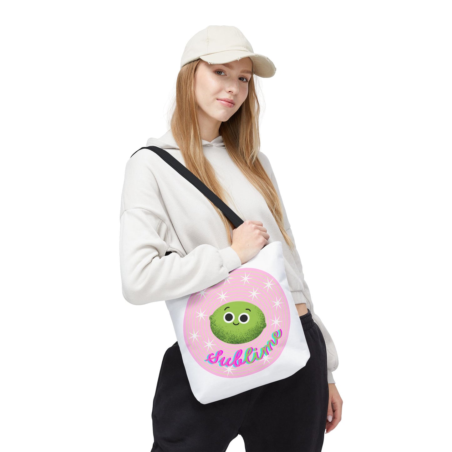 Cute Sublime Lime Tote Bag - Everyday Carry, Eco-Friendly, Gift for Fruit Lovers, Unique Shopping Bag, Fun Beach Tote