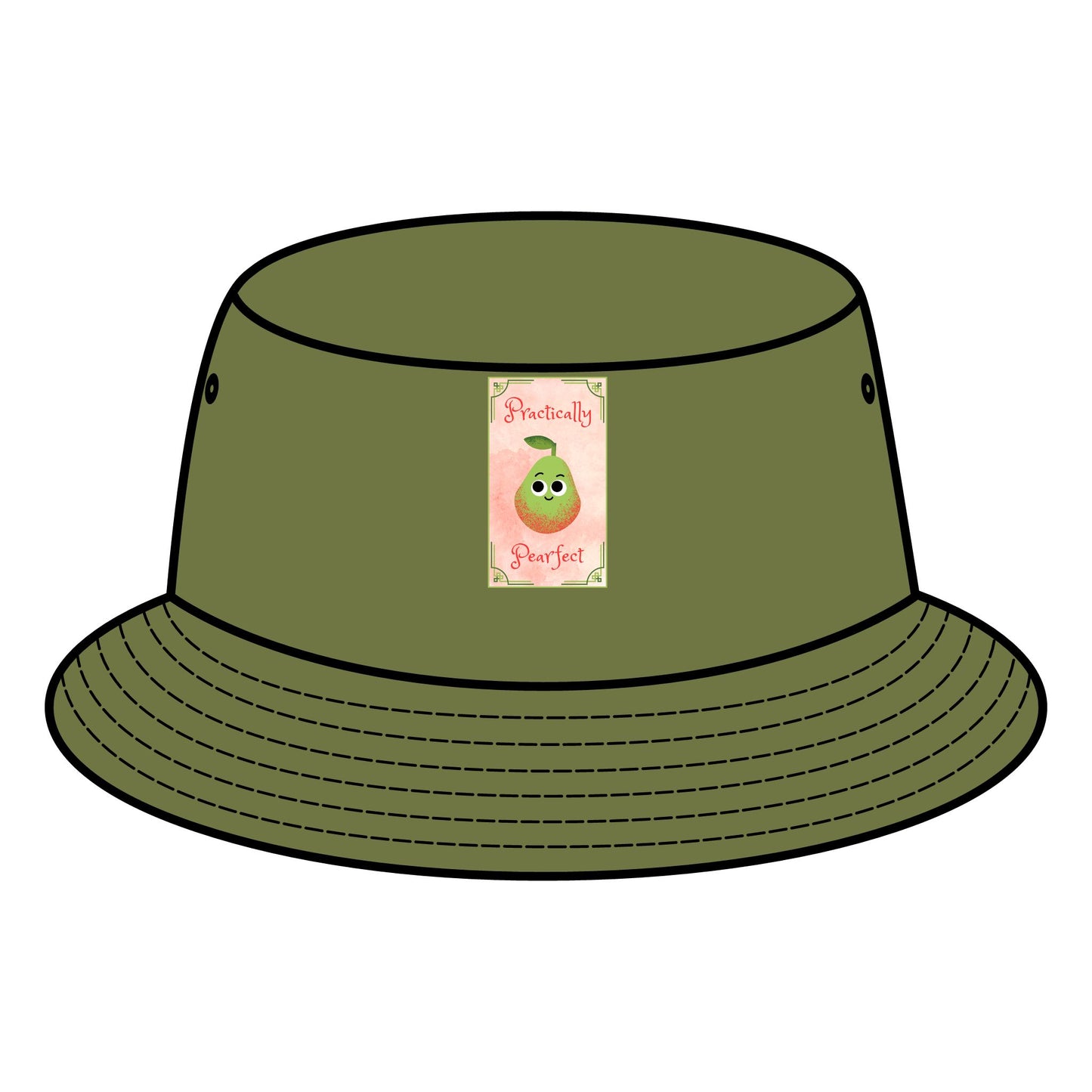 Cute Pear Pun Bucket Hat, Trendy Hat for Summer, Gift for Foodies, Vacation Accessory, Festival Hats, Graphic Hat for Casual Wear