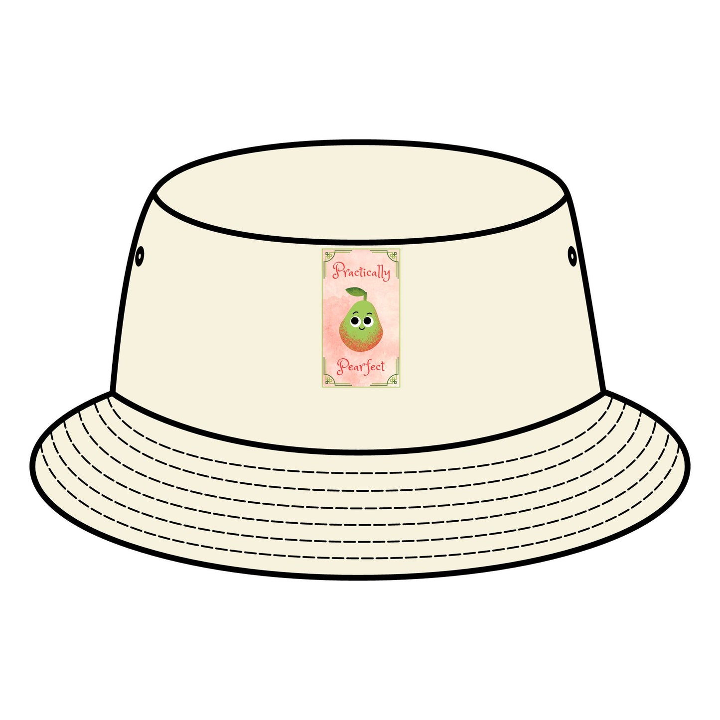Cute Pear Pun Bucket Hat, Trendy Hat for Summer, Gift for Foodies, Vacation Accessory, Festival Hats, Graphic Hat for Casual Wear
