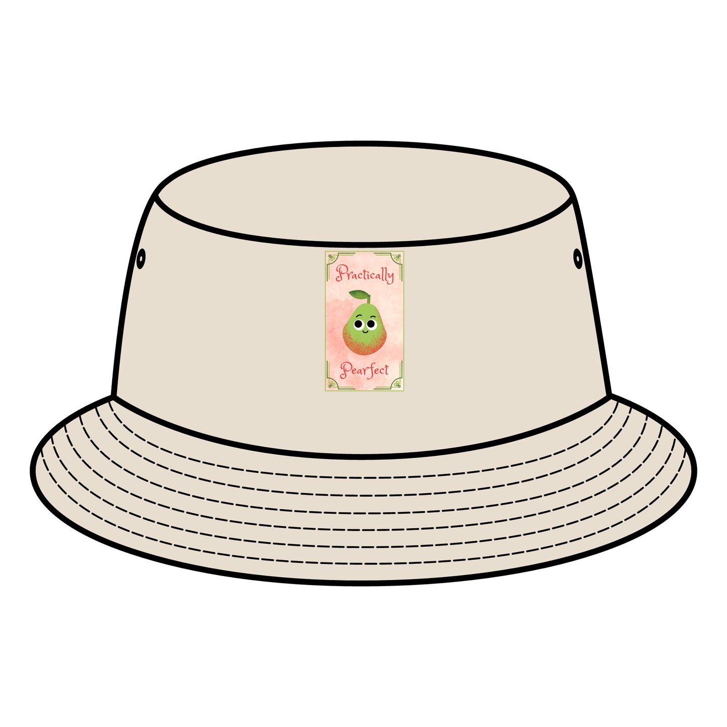 Cute Pear Pun Bucket Hat, Trendy Hat for Summer, Gift for Foodies, Vacation Accessory, Festival Hats, Graphic Hat for Casual Wear