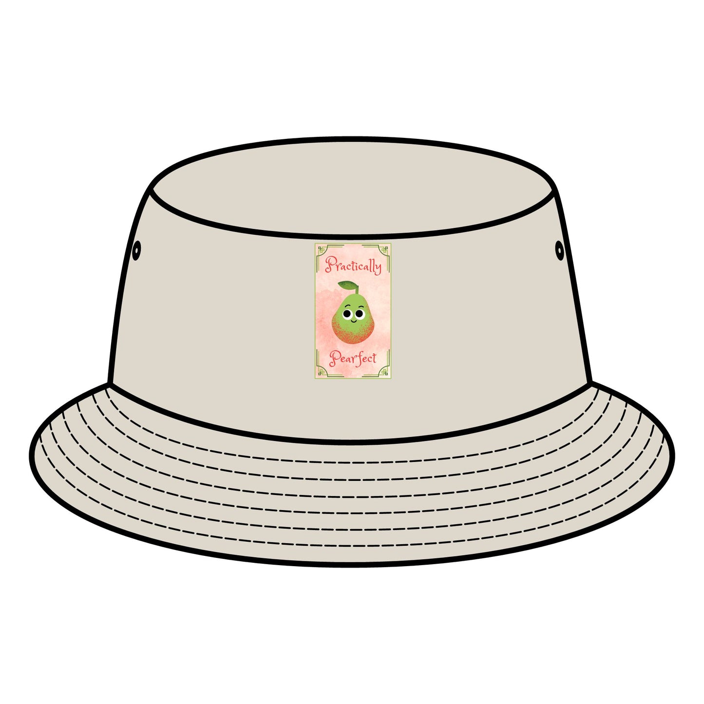Cute Pear Pun Bucket Hat, Trendy Hat for Summer, Gift for Foodies, Vacation Accessory, Festival Hats, Graphic Hat for Casual Wear