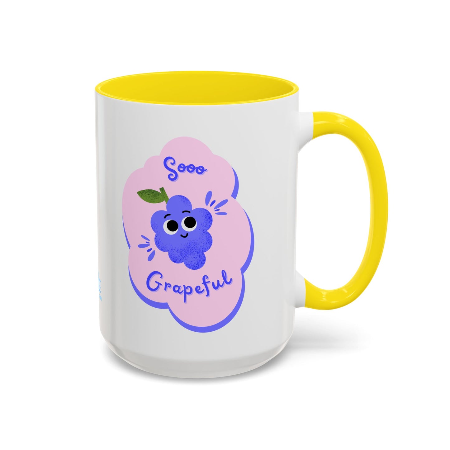 Soo Grapeful Coffee Mug, Funny Cartoon Mug, Cute Ceramic Mug, Gift for Coffee Lovers, Birthday Mug, Colorful Accent Mug