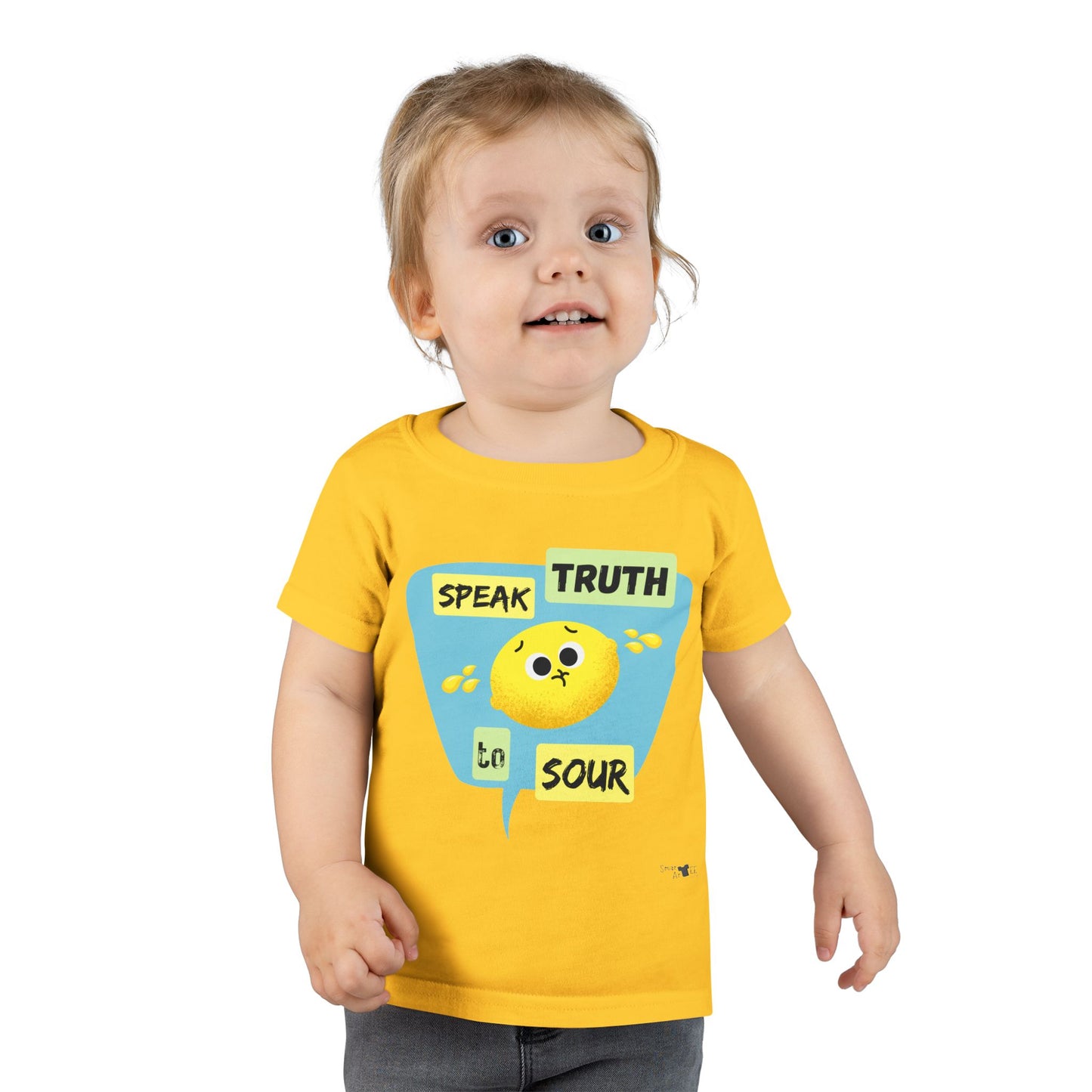 Adorable Toddler Shirt - 'Speak Truth to Sour' Graphic Pun Tee, Cute Kids Gift, Birthday Outfit, Playtime Apparel, Funny Kids Shirt