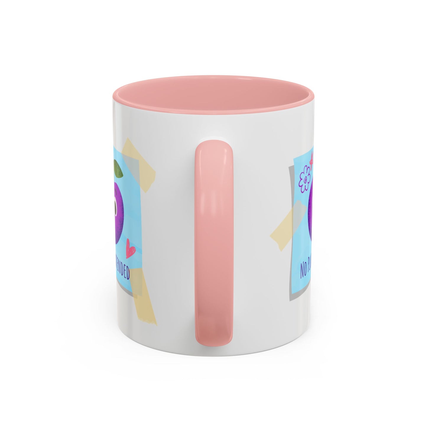 Playful Plum Coffee Mug, Cute Gift for Teachers, Friends, Humor Mug, Fun Kitchen Decor, Unique Cup for Any Occasion