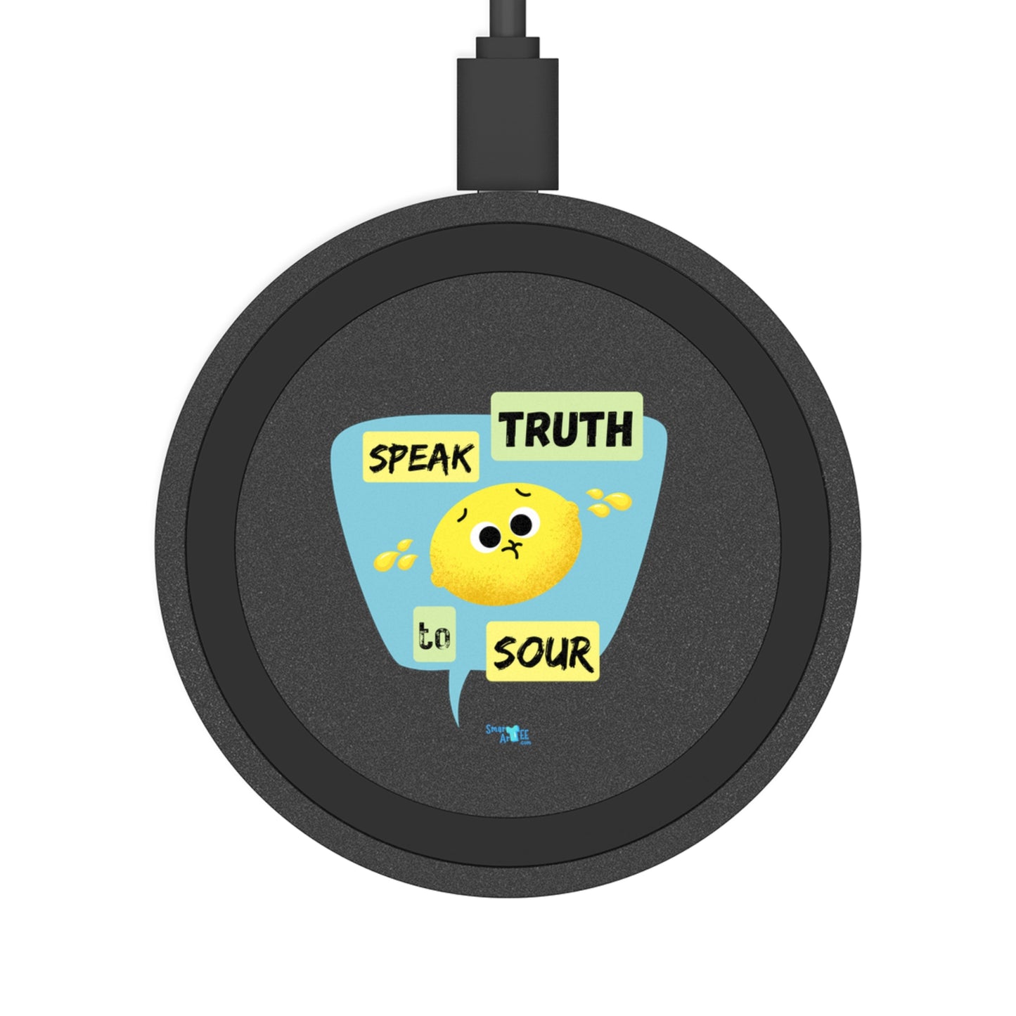 Cute Lemon Quote Wireless Charging Pad, Funny Desk Accessories, Unique Gift for Friends, Home Office Decor, Bundle With Air Pod Case