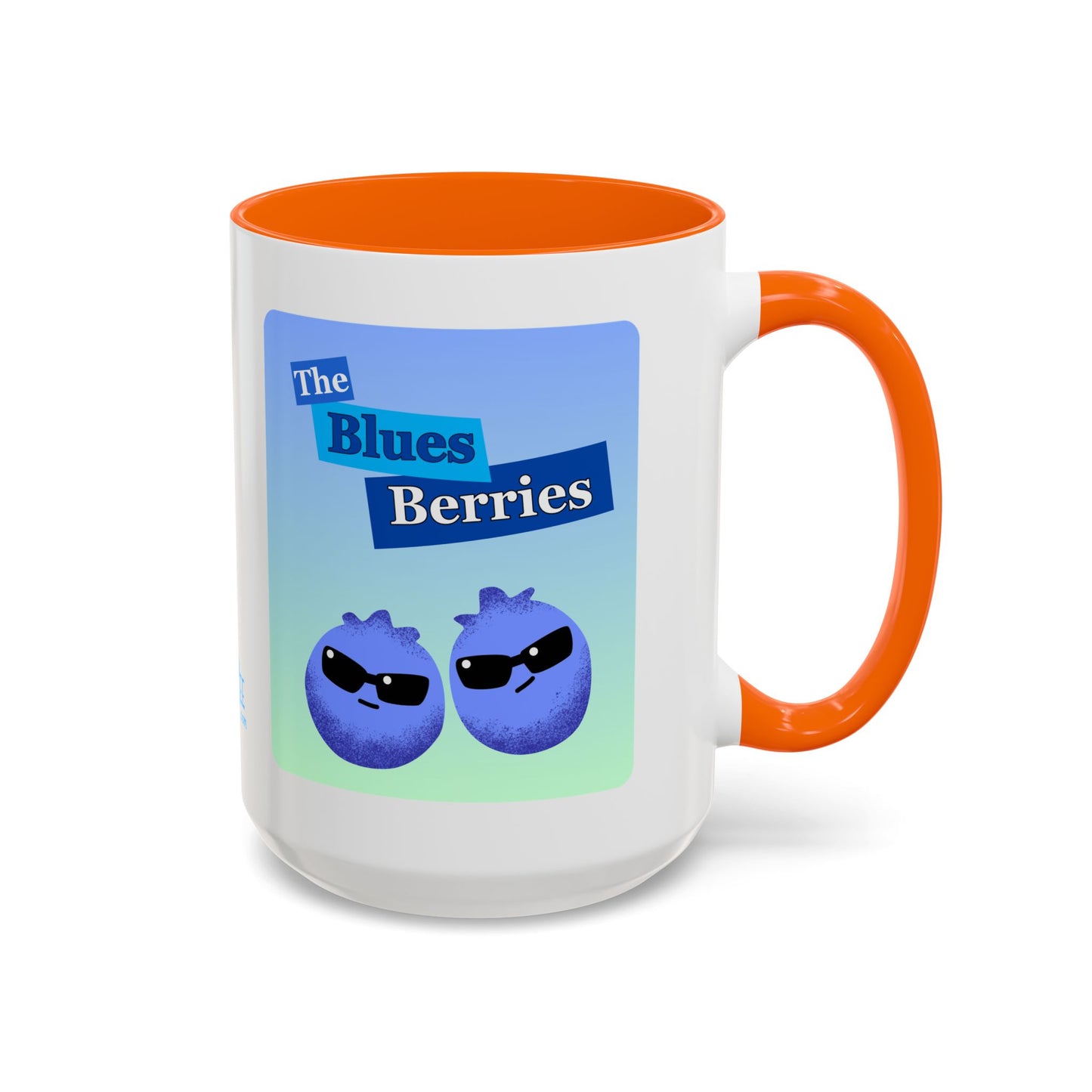 Cool Blueberries Accent Coffee Mug | Fun Gift for Coffee Lovers, Unique Kitchen Decor, Berry Lover's Gift