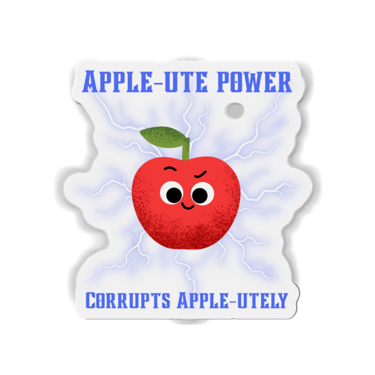Energizing Apple Die-Cut Magnet - Cute Kitchen Decor, Fridge Magnet, Gift for Teachers, Classroom Accent, Fun Home Decor