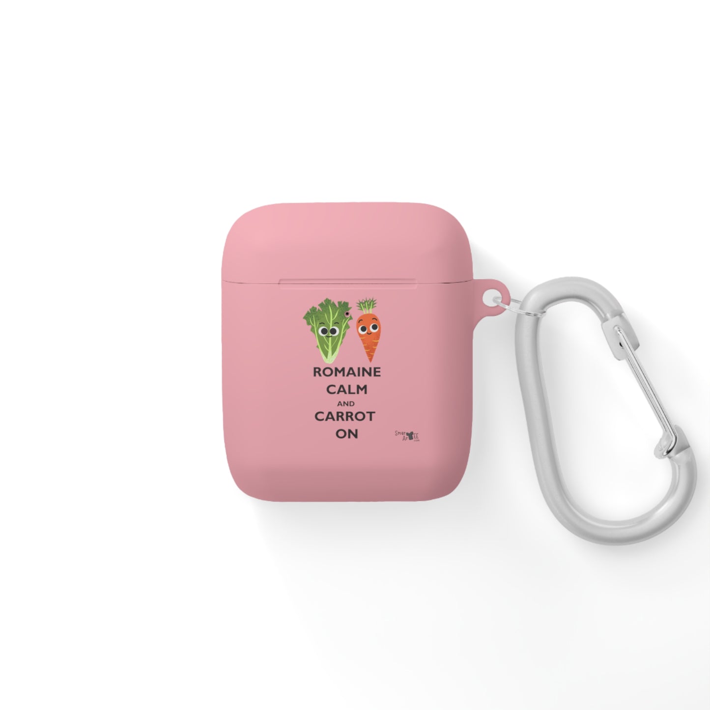 Whimsical AirPods Case Cover Featuring 'Romaine Calm and Carrot On' - Cute Gift for Veggie Lovers, Fun Accessory