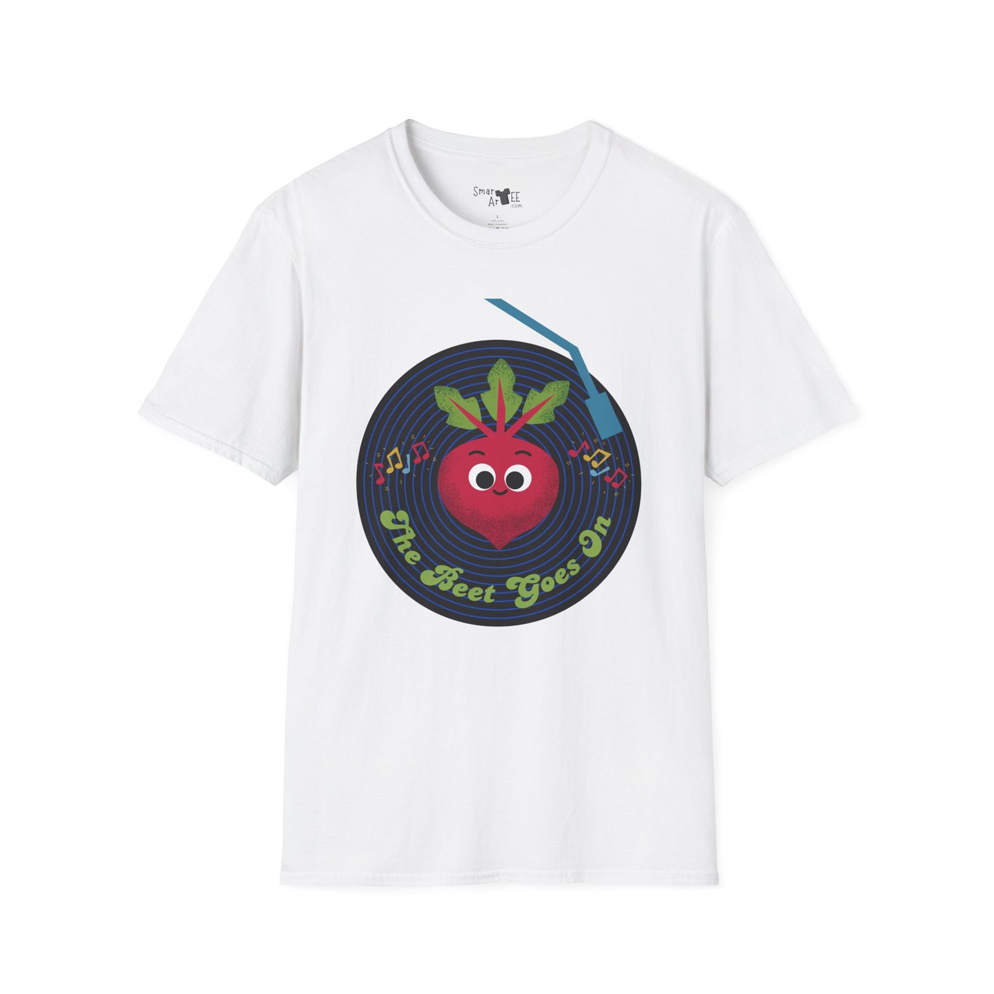 Fun and Whimsical Beet-Themed Unisex Softstyle T-Shirt, Perfect Gift for Fun Lovers, Music Enthusiasts, and Gardeners
