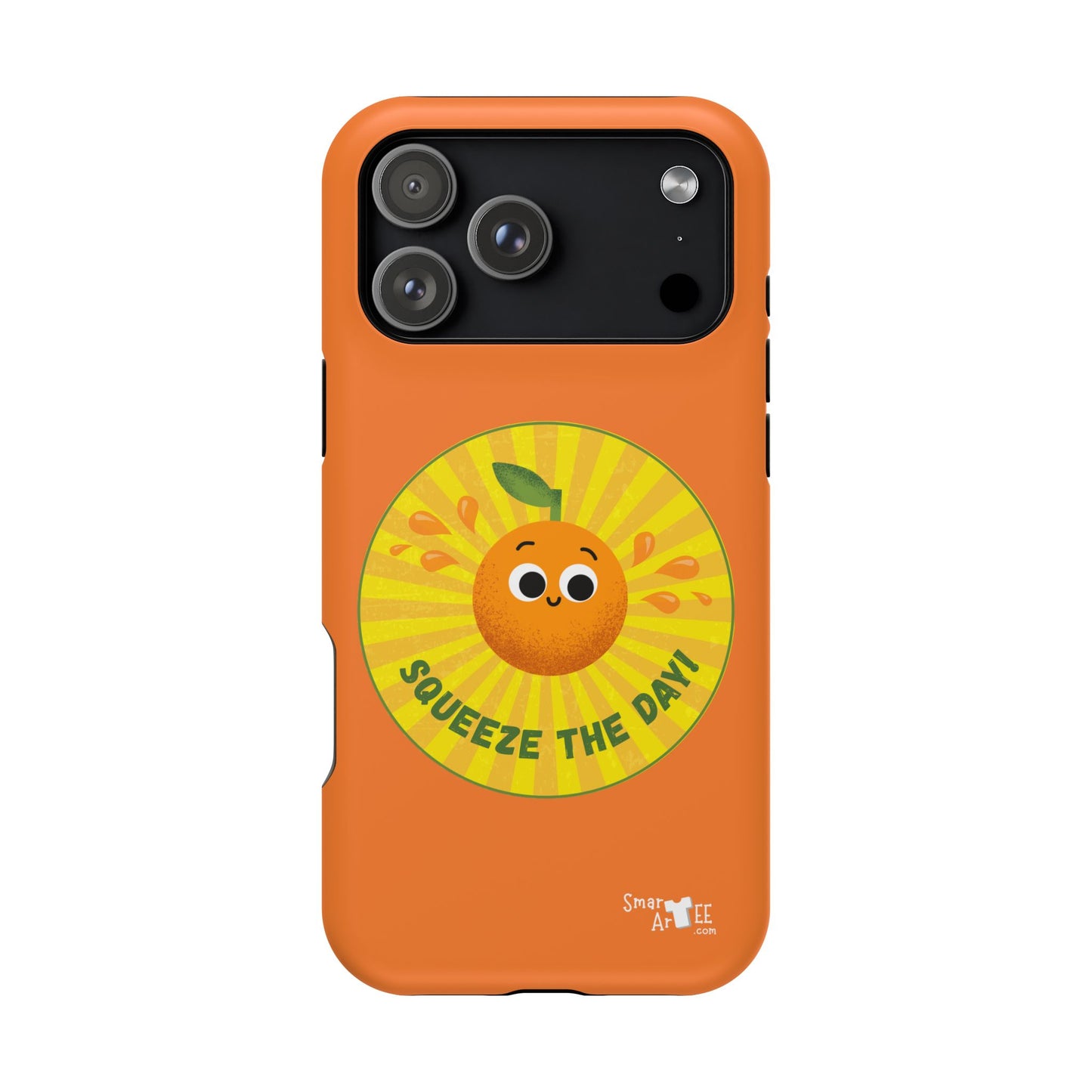Orange Squeeze Impact-Resistant Case | Fun Phone Cover for Daily Motivation, Gift for Friends, Cute Phone Accessory, Squeeze the Day!