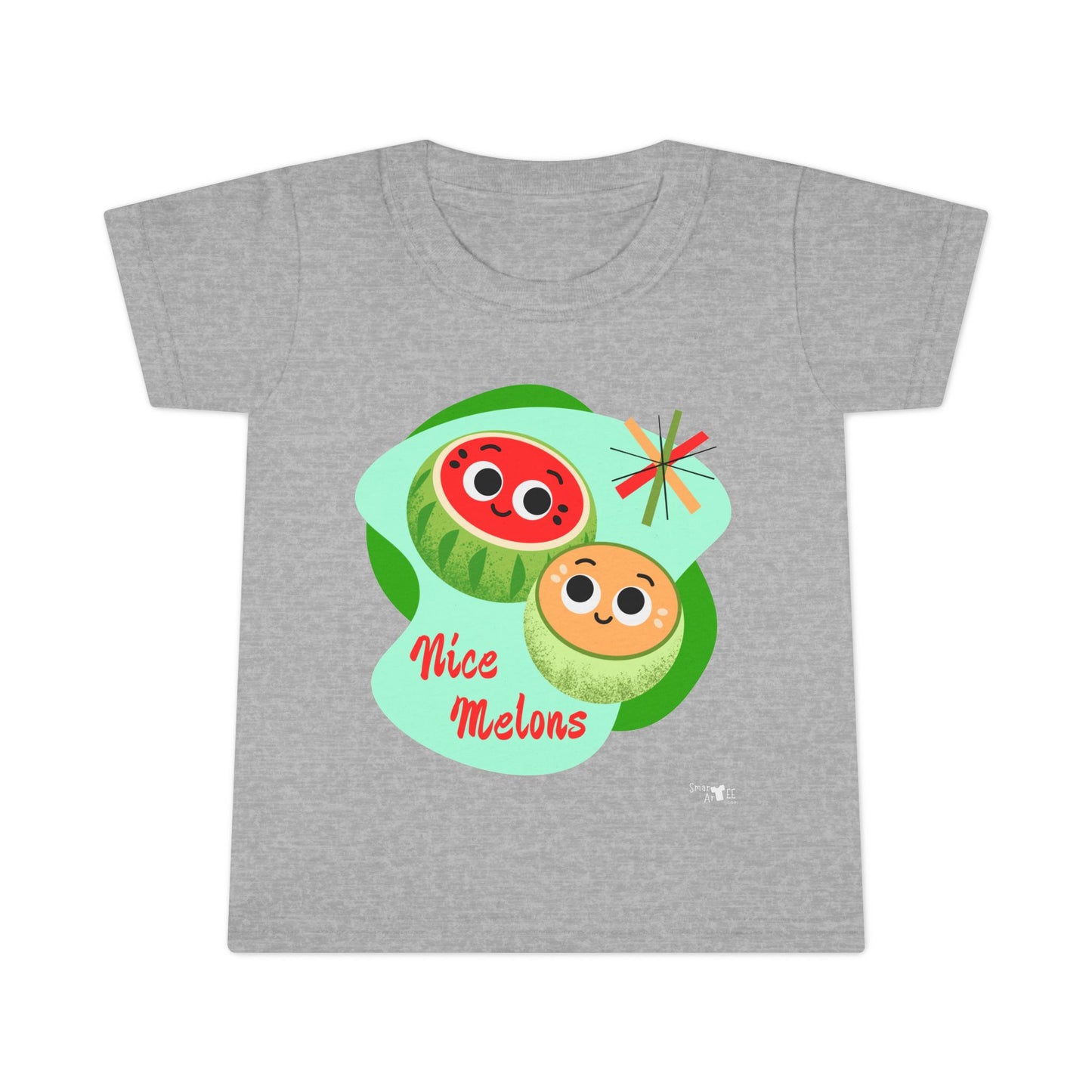 Cute Toddler Shirt with 'Nice Melons' Design, Kids Summer Tees, Boys and Girls Gift, Playful Cotton Top, Adorable Birthday Outfit