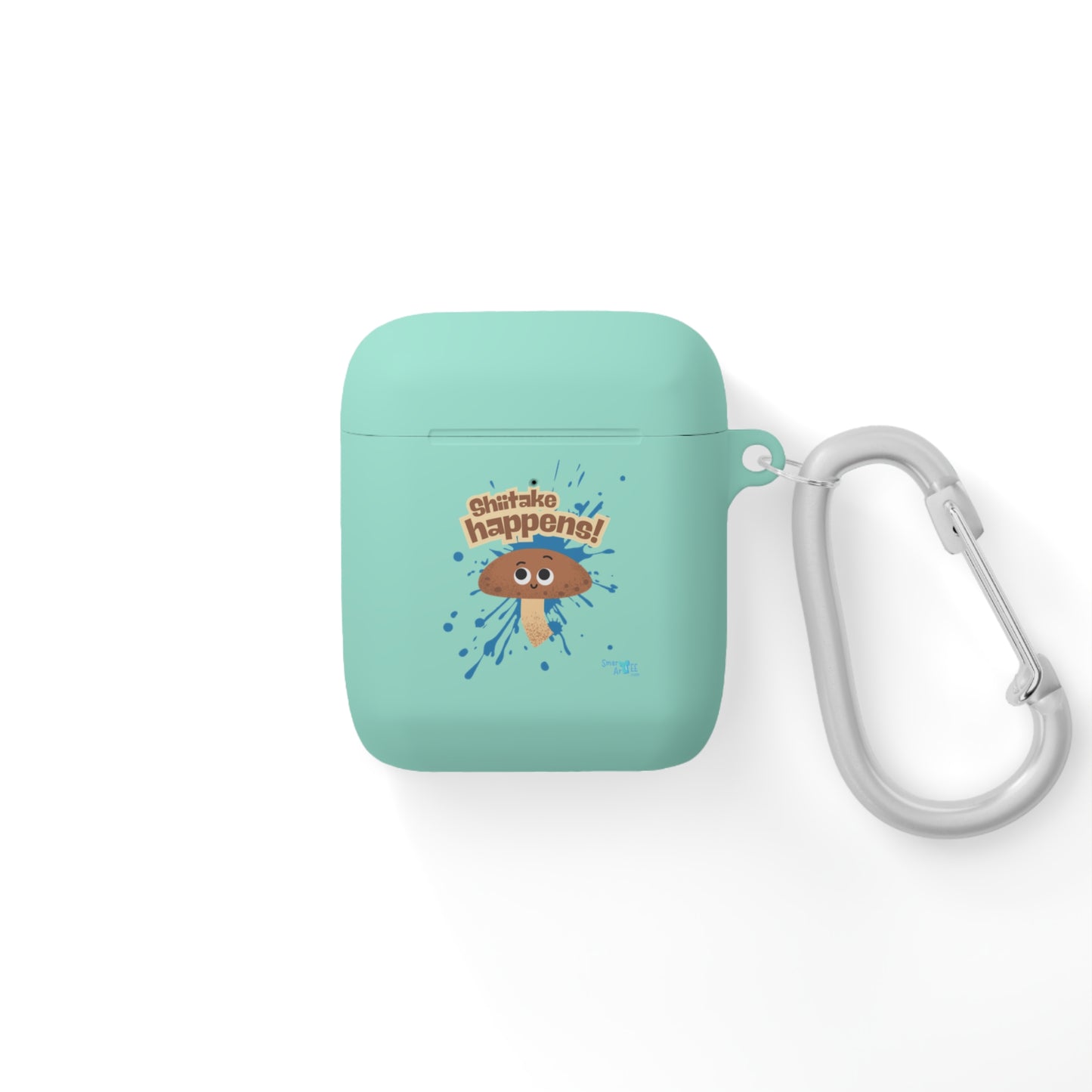 Cute AirPods Case Cover - "Shiitake Happens" Pun Design, AirPods Pro Accessory, Unique Gifts for Tech Lovers, Trendy AirPods Accessory