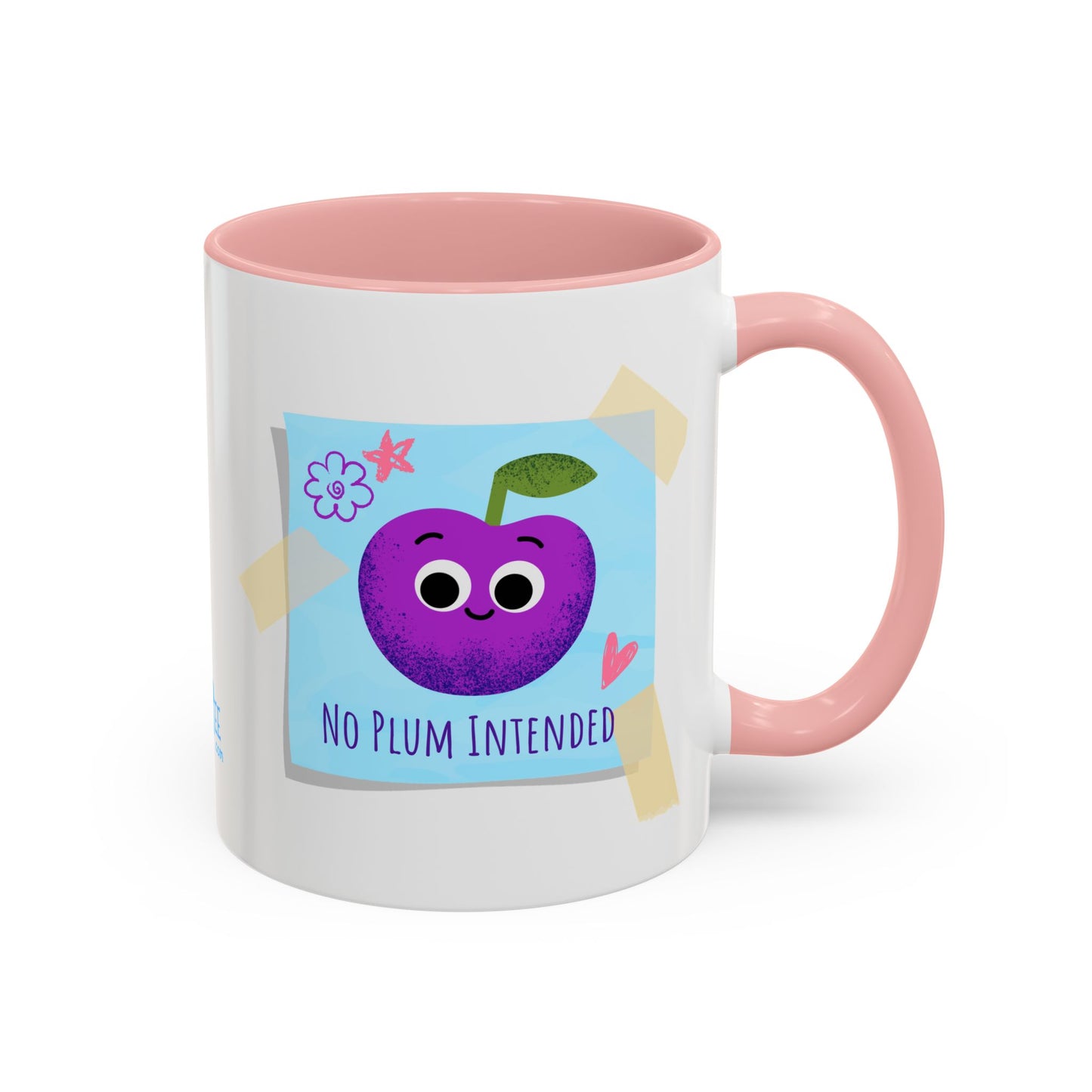 Playful Plum Coffee Mug, Cute Gift for Teachers, Friends, Humor Mug, Fun Kitchen Decor, Unique Cup for Any Occasion