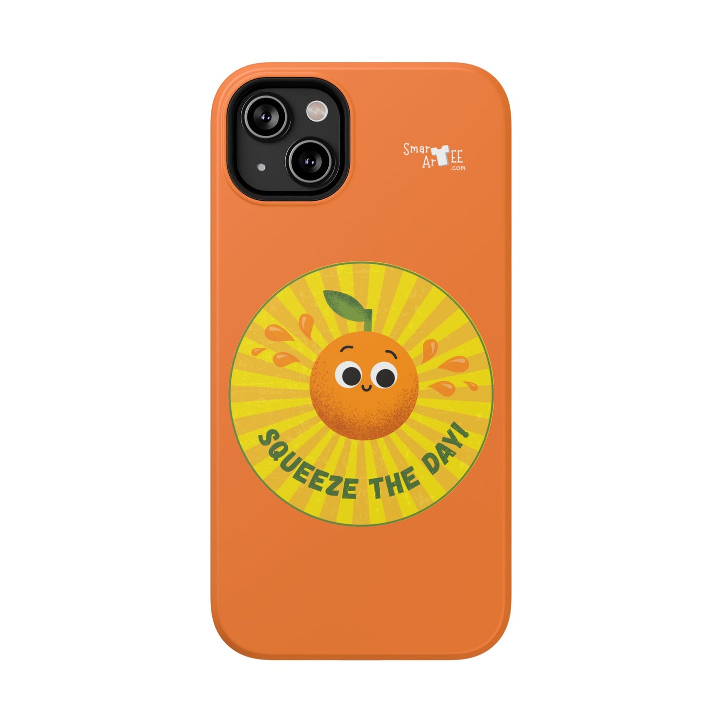 Orange Squeeze Impact-Resistant Case | Fun Phone Cover for Daily Motivation, Gift for Friends, Cute Phone Accessory, Squeeze the Day!
