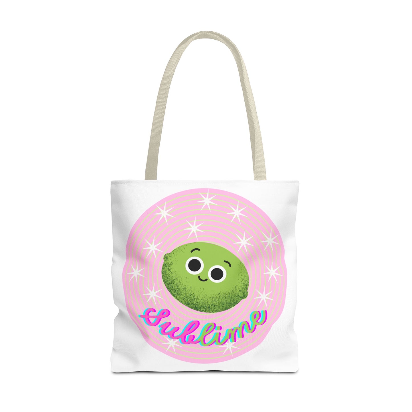 Cute Sublime Lime Tote Bag - Everyday Carry, Eco-Friendly, Gift for Fruit Lovers, Unique Shopping Bag, Fun Beach Tote