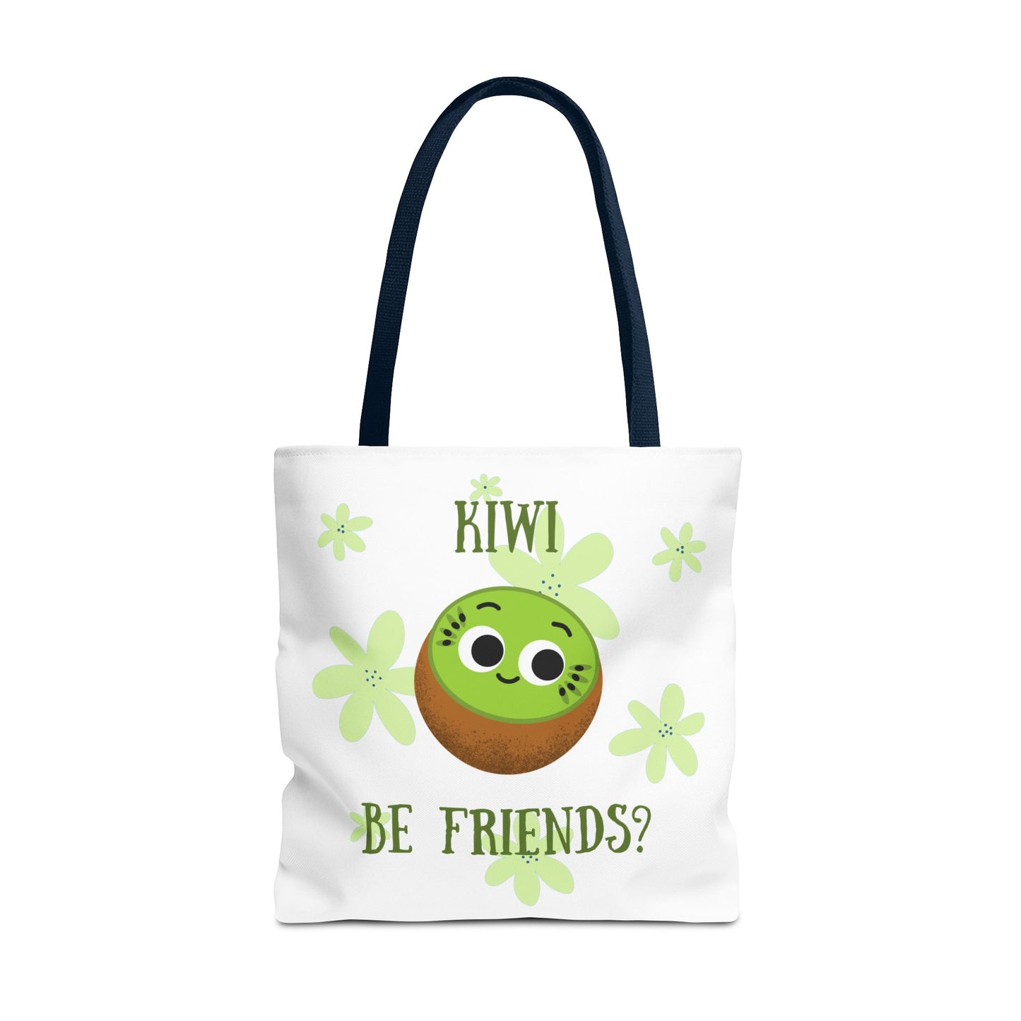 Cute Kiwi Friendship Tote Bag, Eco-Friendly Shopping Bag, Gift for Friends, Cute Grocery Bag, Colorful Beach Bag