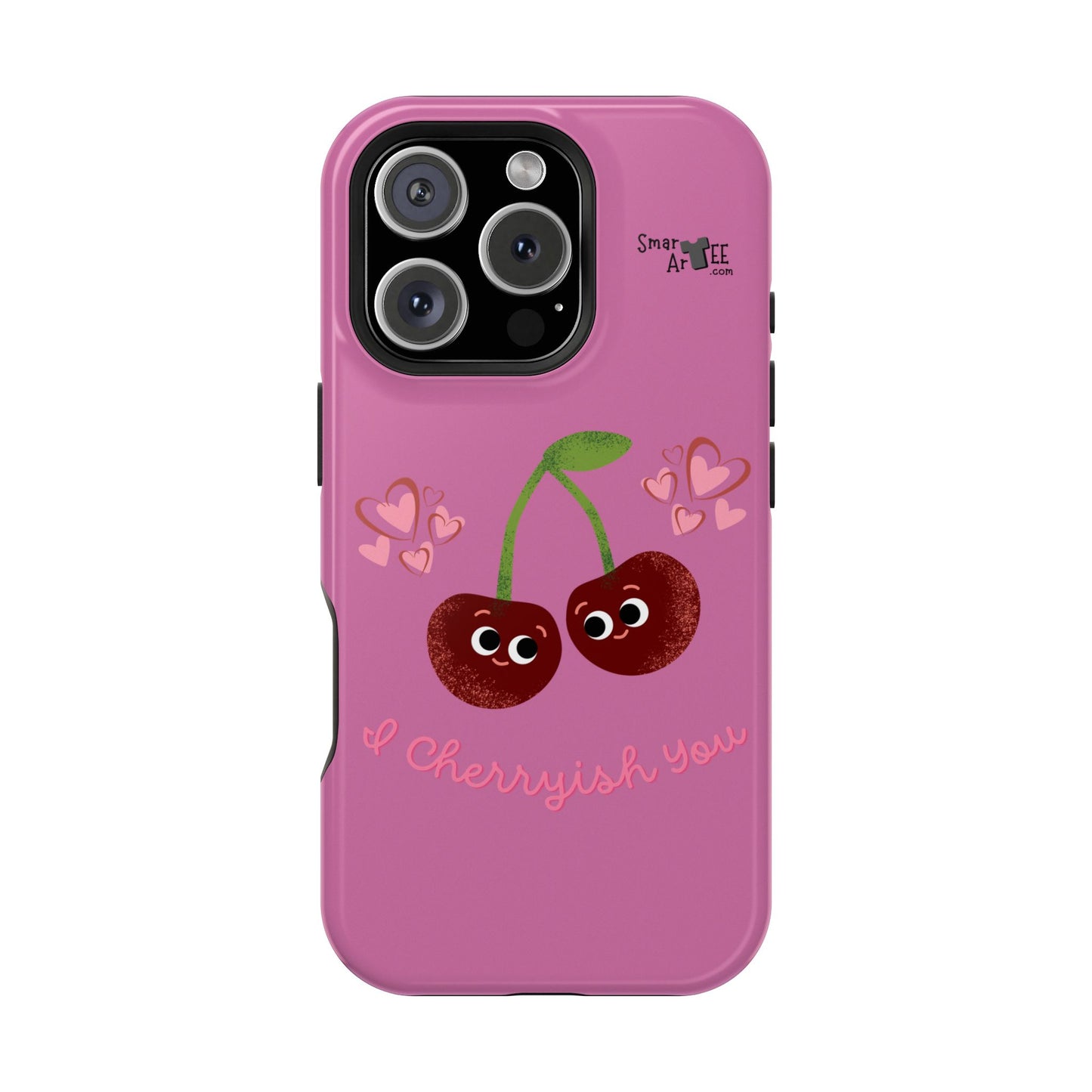 Cute Cherry Impact-Resistant Phone Case, Cherry Phone Cover, Valentine's Gift, Cute Phone Accessories, Sweetheart Case, I Cherryish You