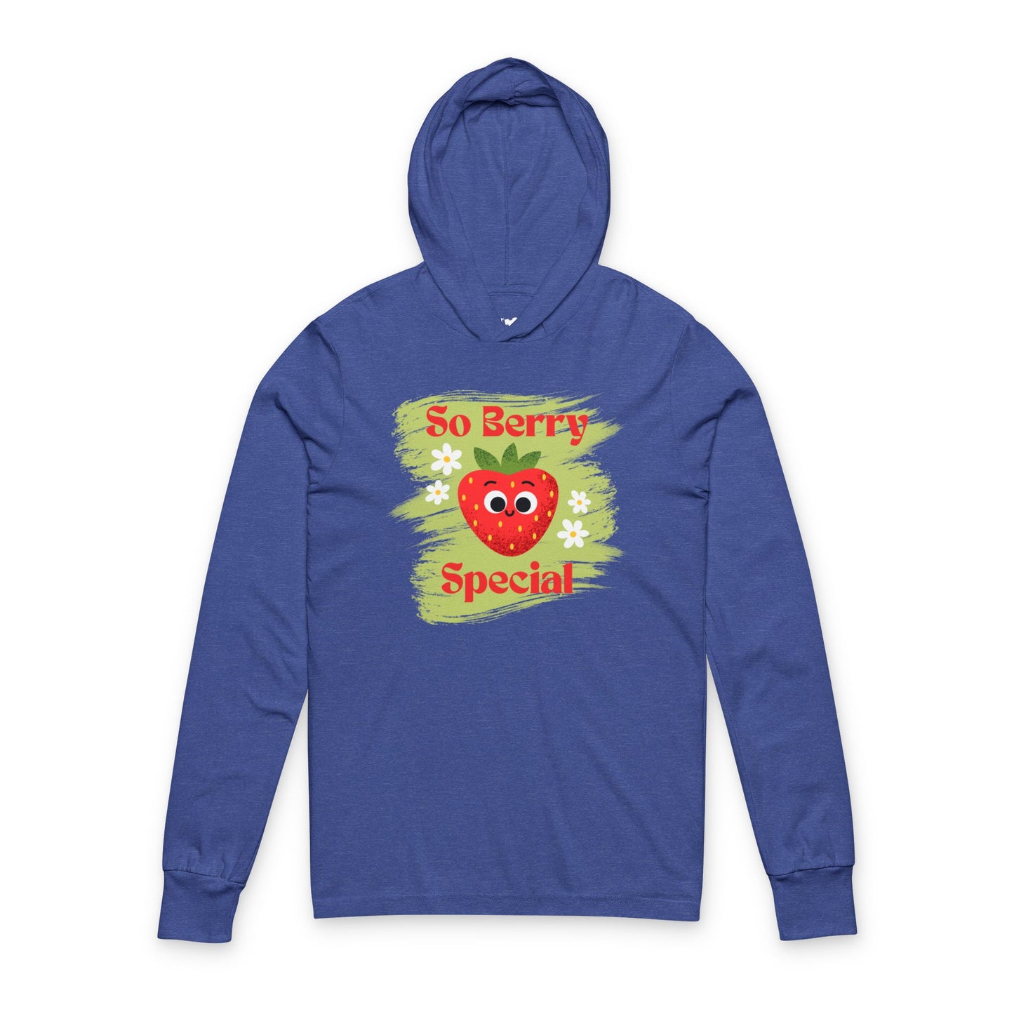 So Berry Special Unisex Hooded Long Sleeve Shirt - Cute Fruit Design, Spring Fashion, Gift for All Ages, Fun Casual Wear, Strawberry Lovers