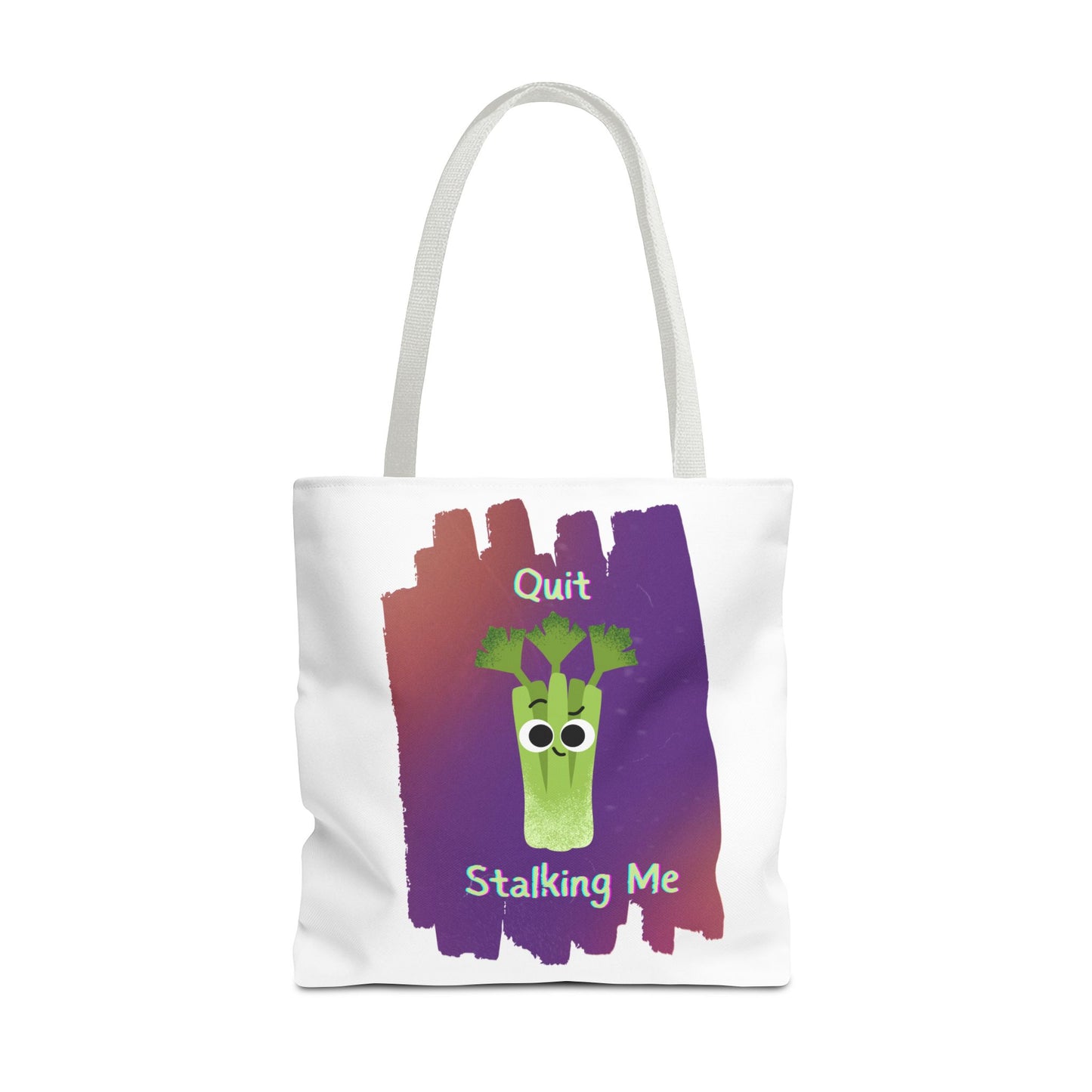 Playful Celery Tote Bag - "Quit Stalking Me" - Funny Shopping Bag, Gift for Veggie Lovers, Gym, Market, Eco-Friendly Bag